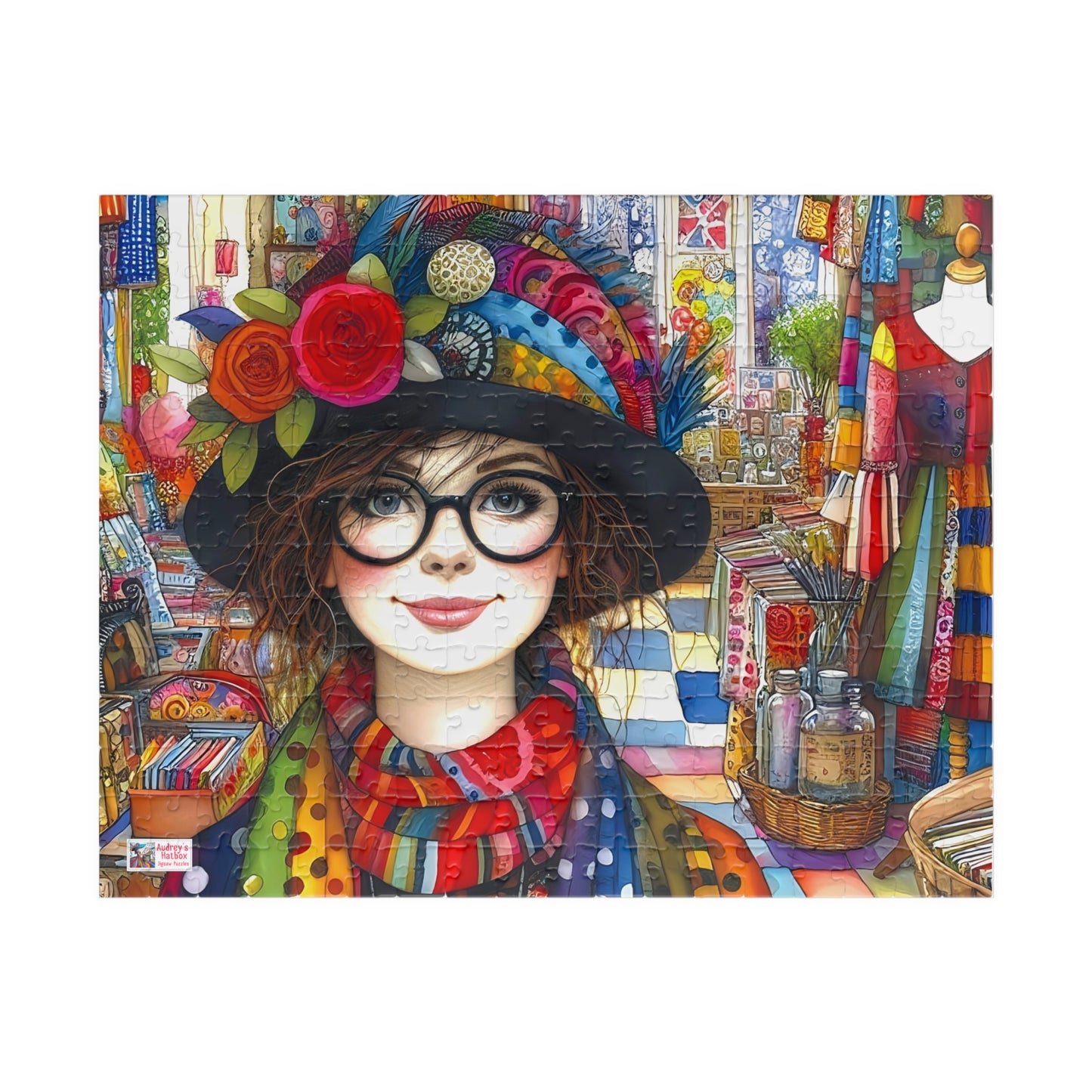 Quirky Treasures Jigsaw Puzzle (110, 252, 520, 1014-piece). Cute, fun. playful and quirky. Great gift idea. Family Game Activity. All Ages.