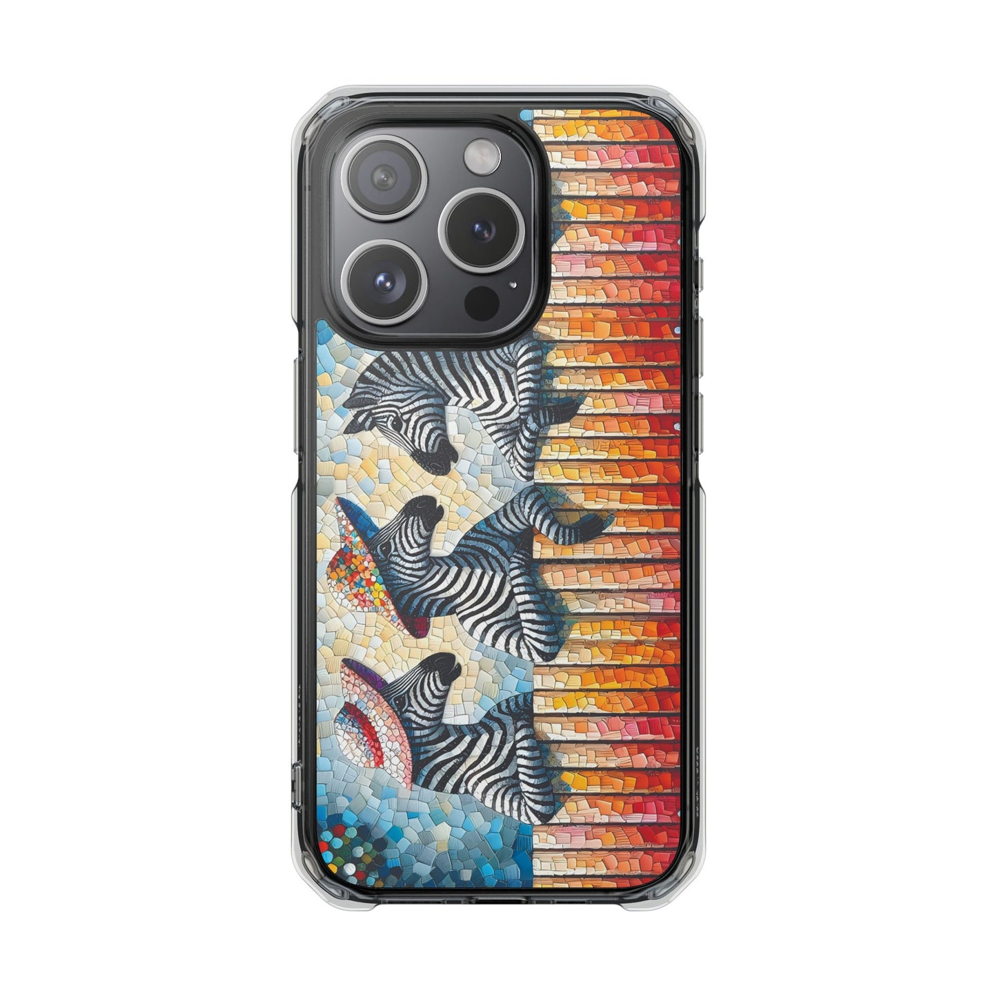 Zebras at the Back Fence Magnetic Clear Impact Cases