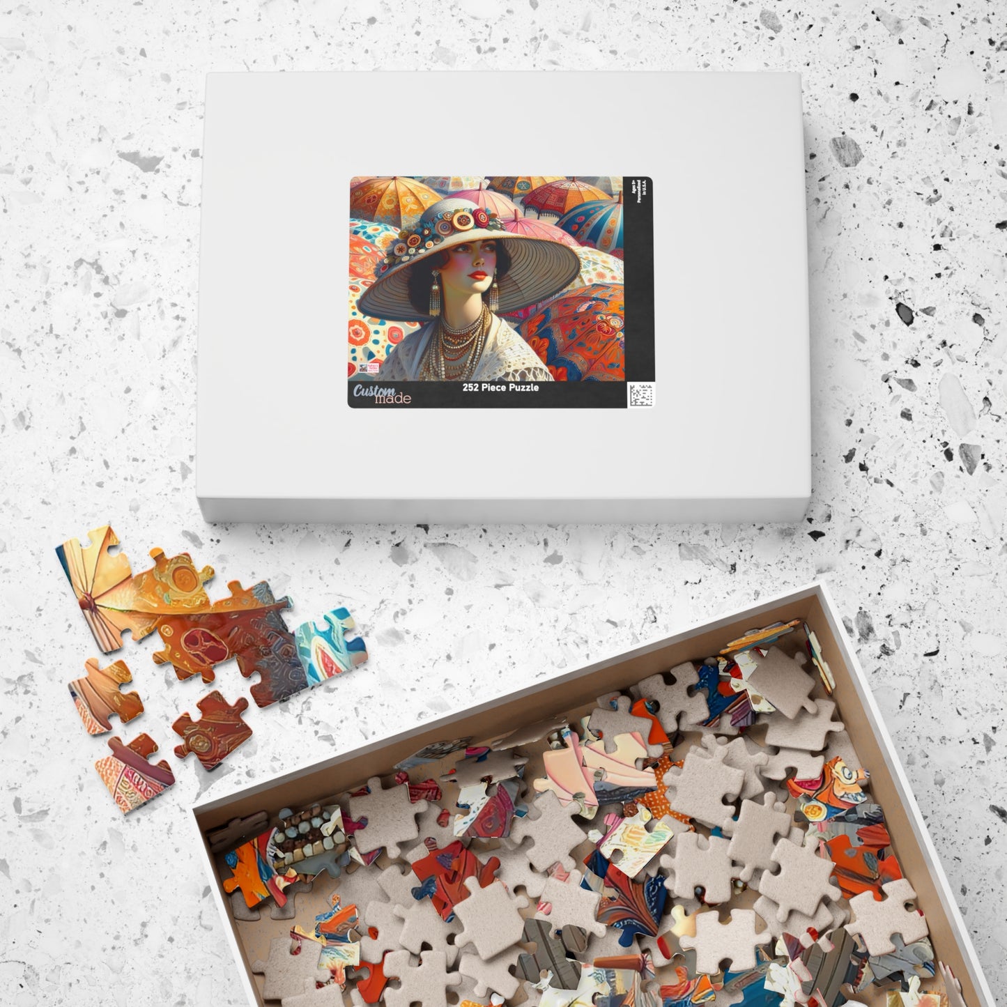 Parade of the Parasols Jigsaw Puzzle (110, 252, 520, 1014-piece). Pretty vintage scene. Fun family-friendly game, all ages