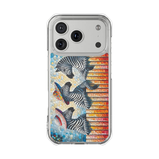 Zebras at the Back Fence Magnetic Clear Impact Cases