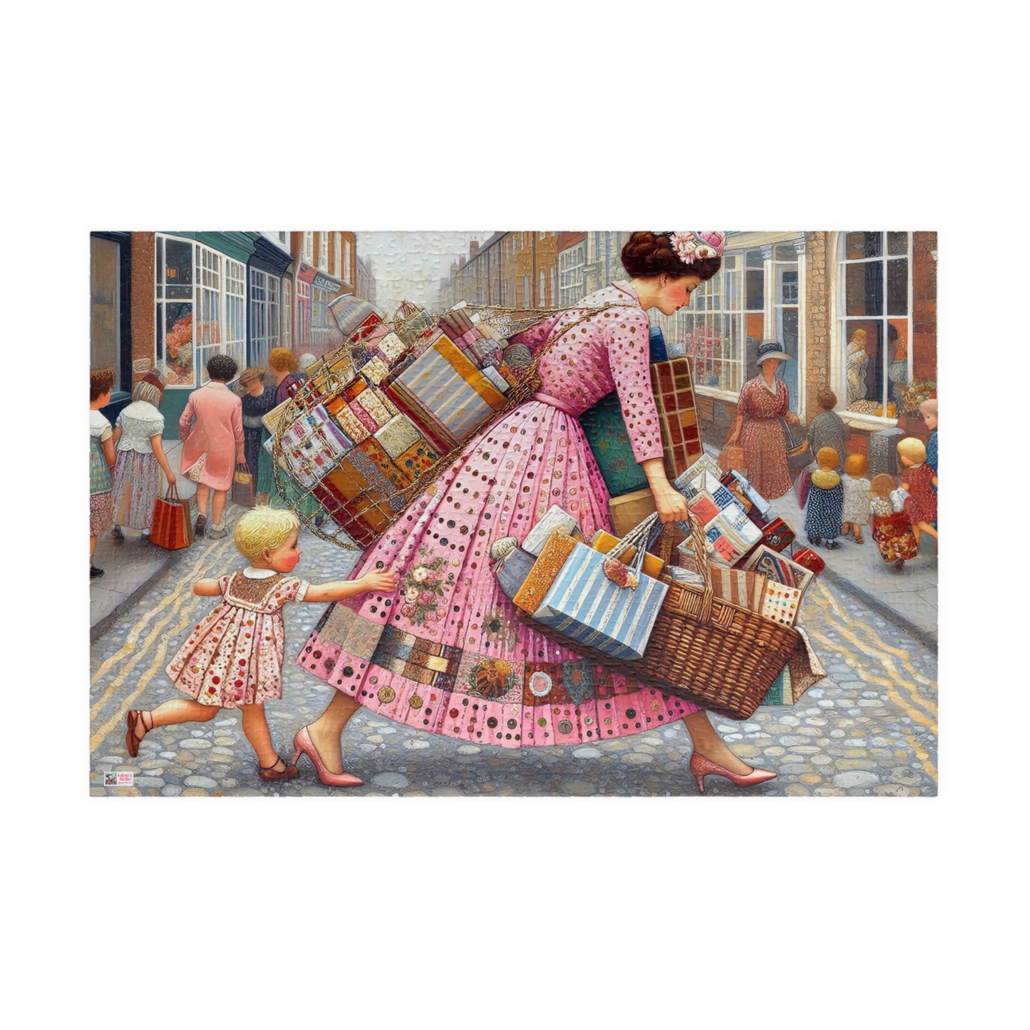 Shopping is my Cardio Jigsaw Puzzle (110, 252, 520, 1014-piece). Challenging Vintage Fun. Gift Idea, All Ages. Family Game Activity.