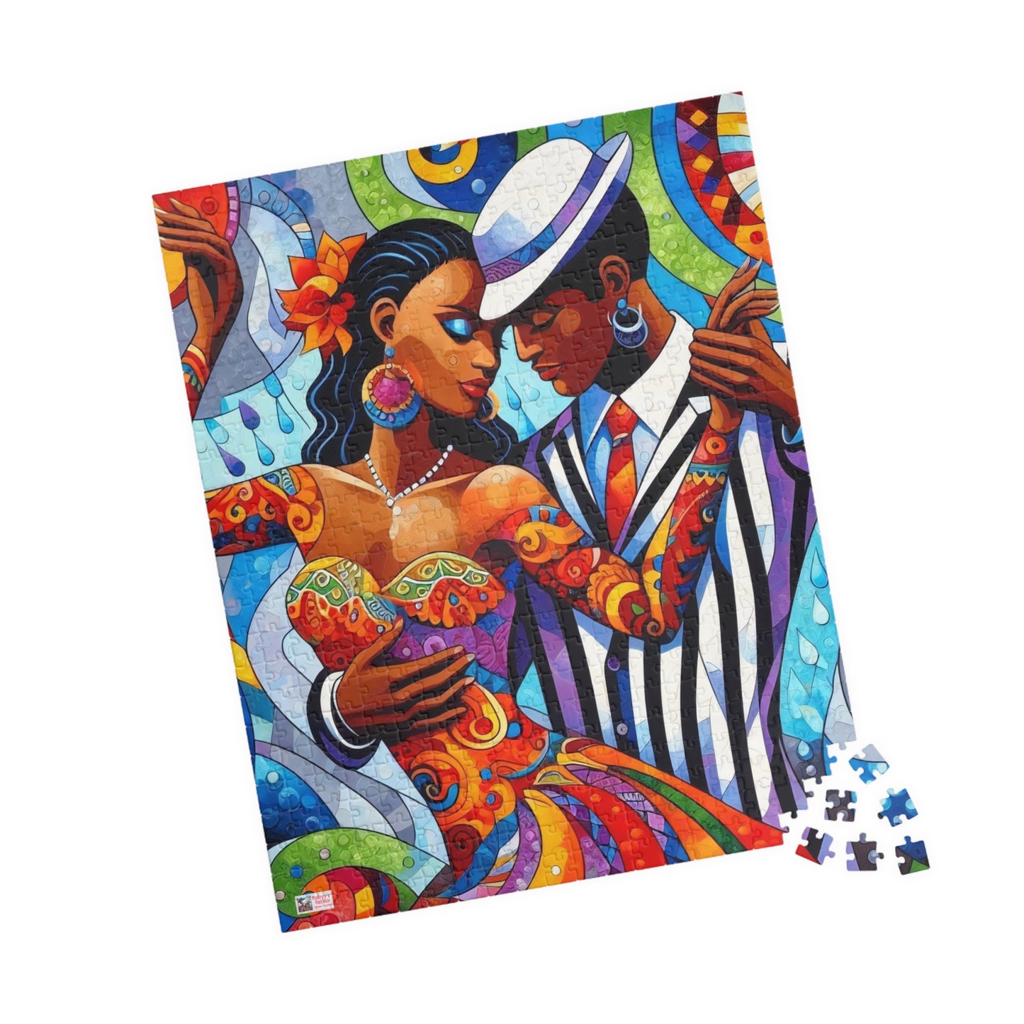 Sultry Tango Jigsaw Puzzle US: Intense Passionate Black Jazz Era Dancers (110-1014-piece)
