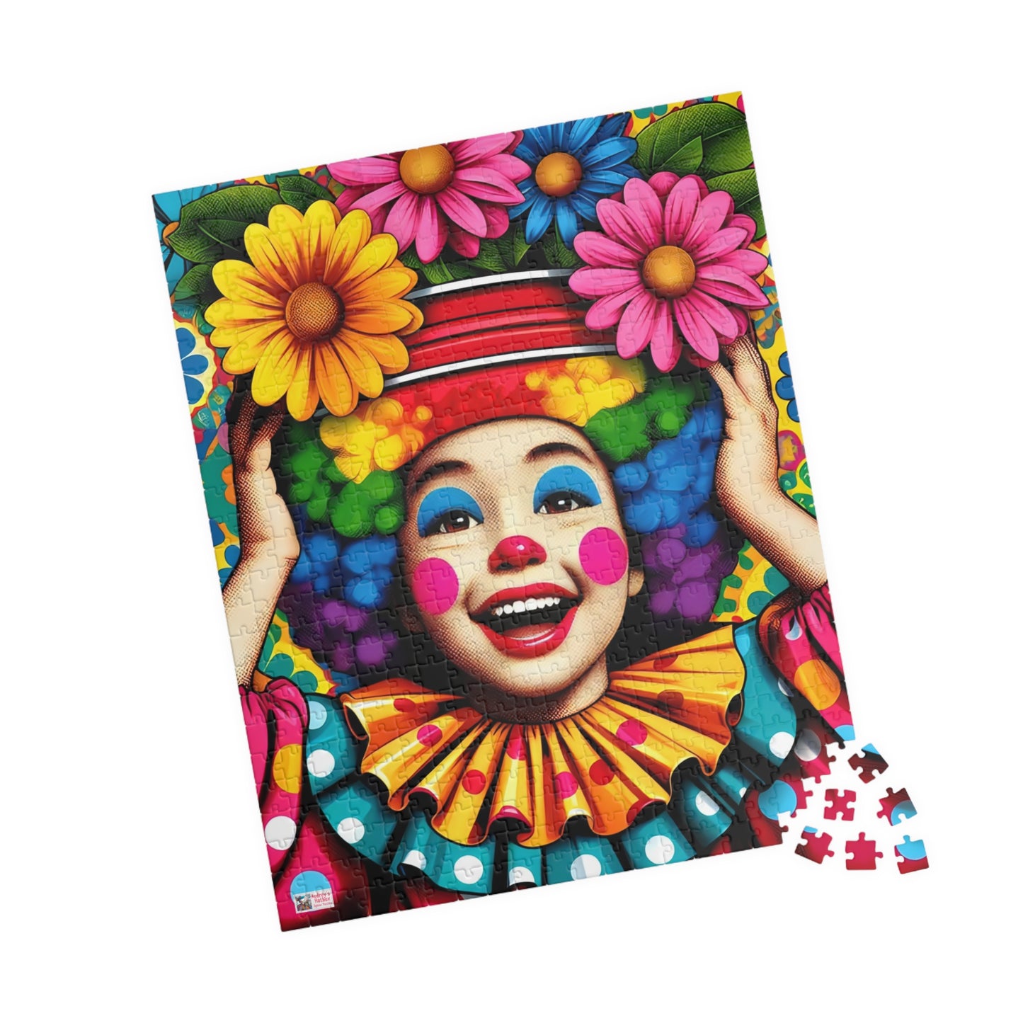 Little Miss Flowerpot Jigsaw Puzzle US: Colorful Child Clown, (110-1014-pieces)