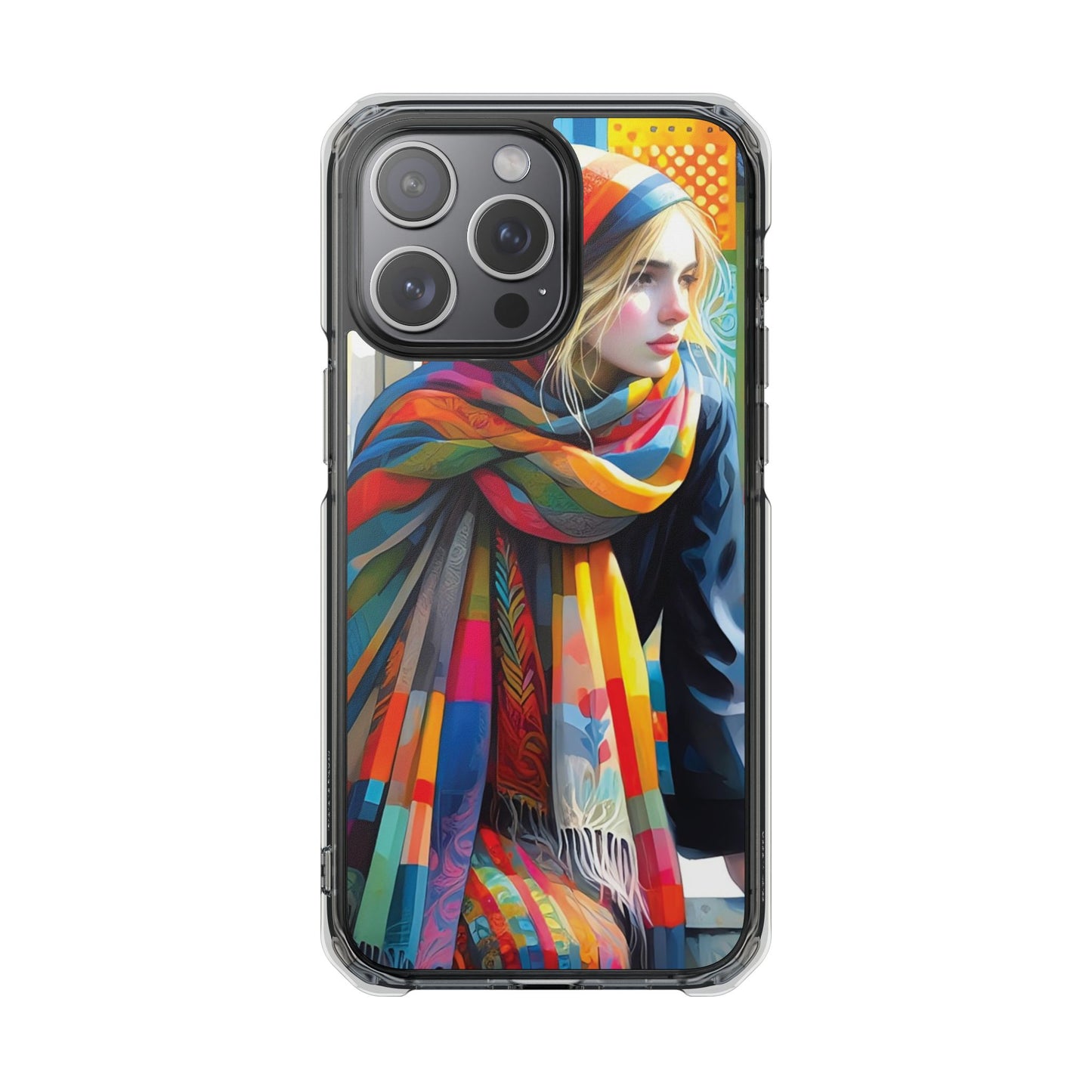Rainbow Scarf - Magnetic Clear Impact Cases