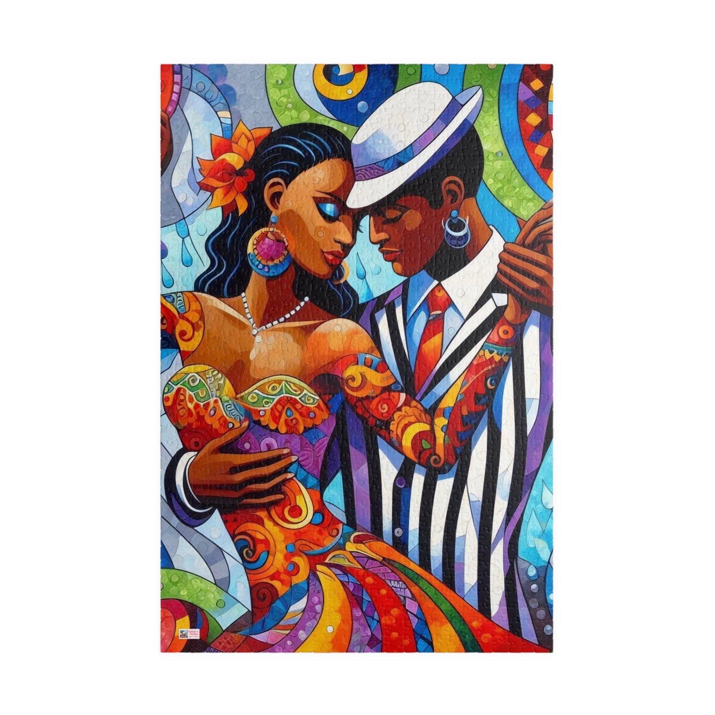 Sultry Tango Jigsaw Puzzle US: Intense Passionate Black Jazz Era Dancers (110-1014-piece)