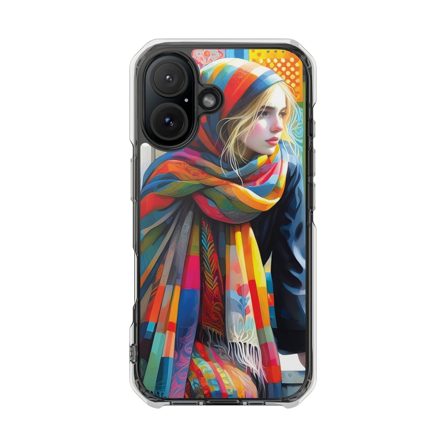 Rainbow Scarf - Magnetic Clear Impact Cases