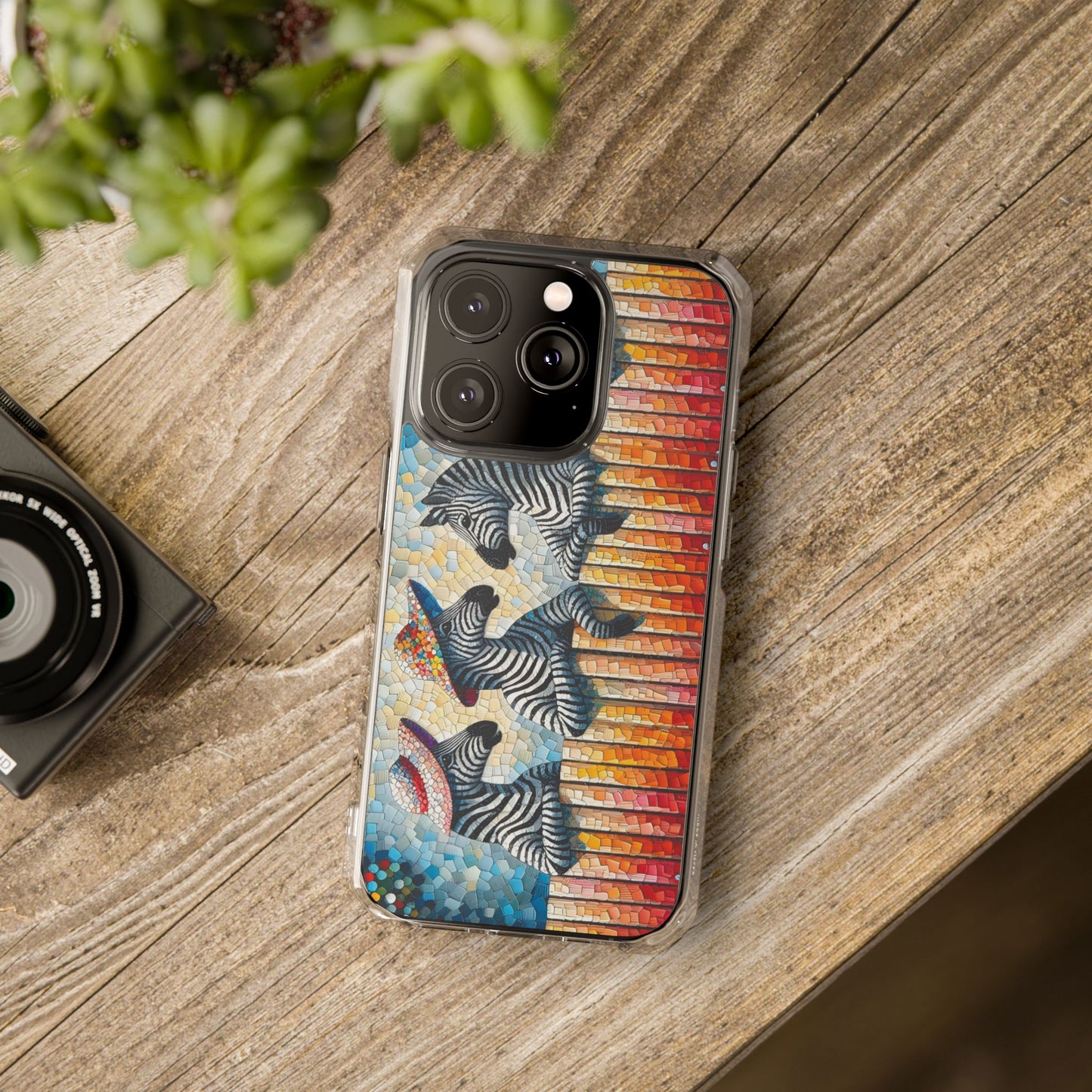 Zebras at the Back Fence Magnetic Clear Impact Cases