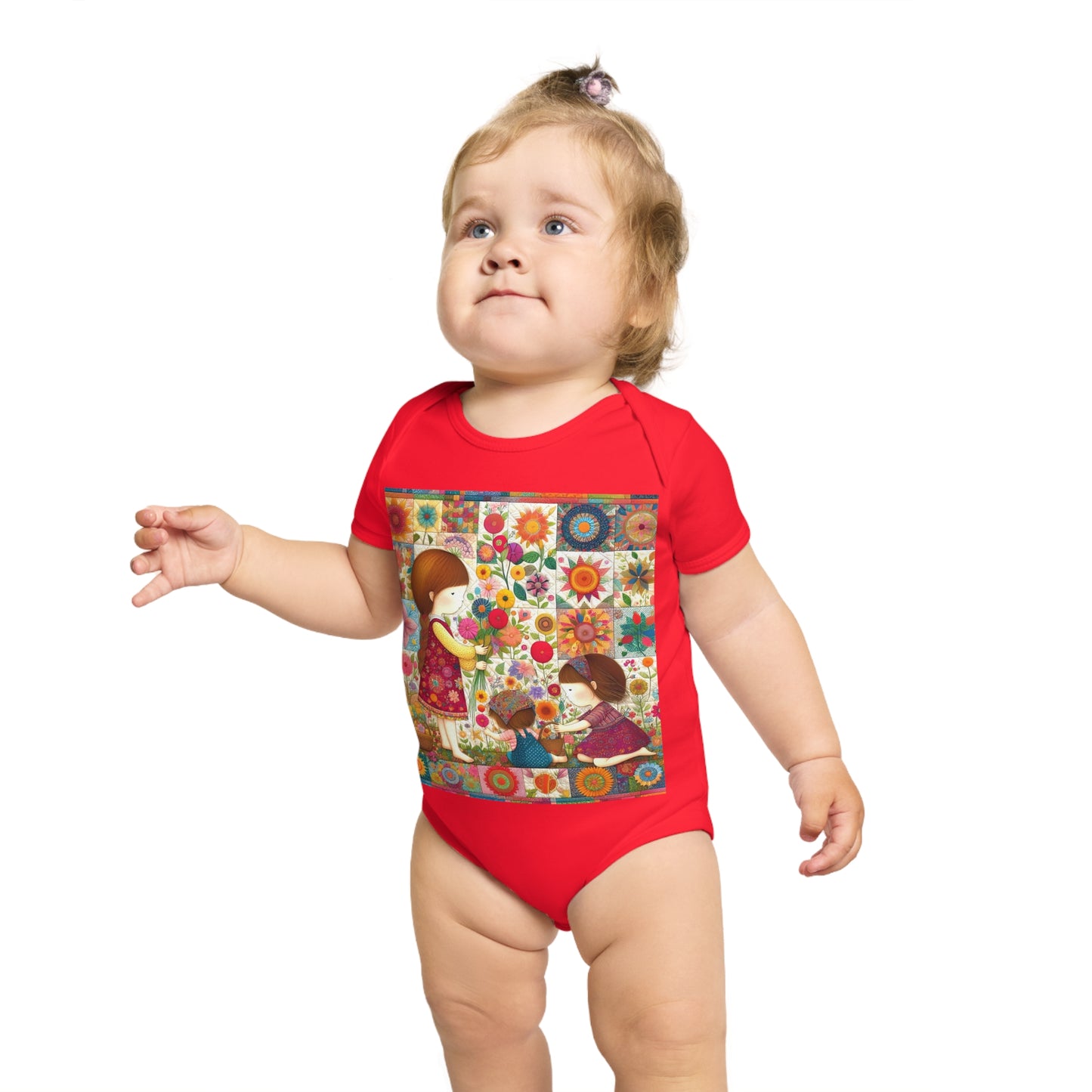 A Pretty Bunch - Short Sleeve Baby Bodysuit