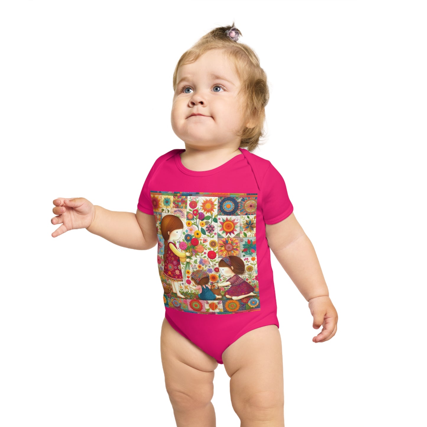 A Pretty Bunch - Short Sleeve Baby Bodysuit