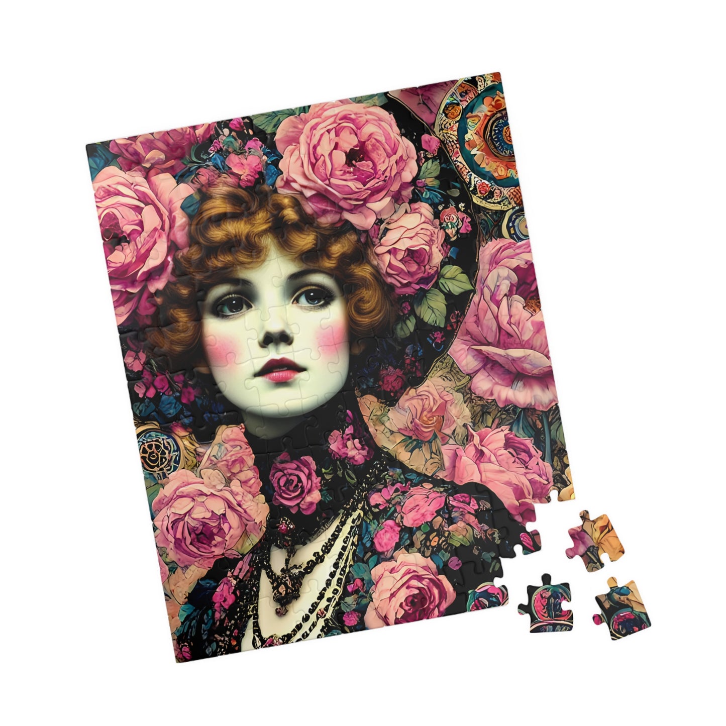 Vintage Flower Power Jigsaw Puzzle - 110, 252, 520, 1014-piece. Gift for Birthdays, Patients, and Nursing Homes. Tech-free Family Activity.