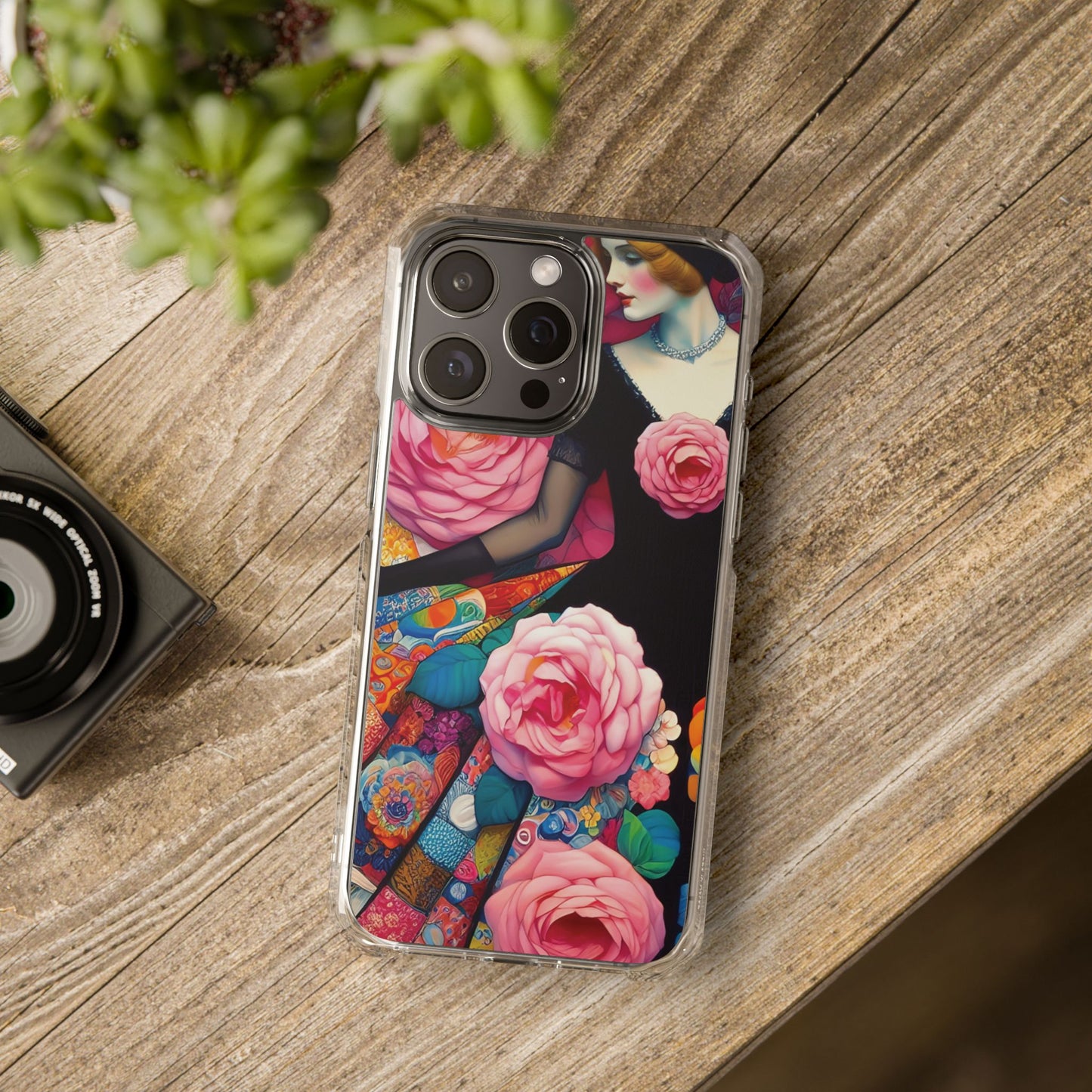 Lady of the Roses - Magnetic Clear Impact Cases