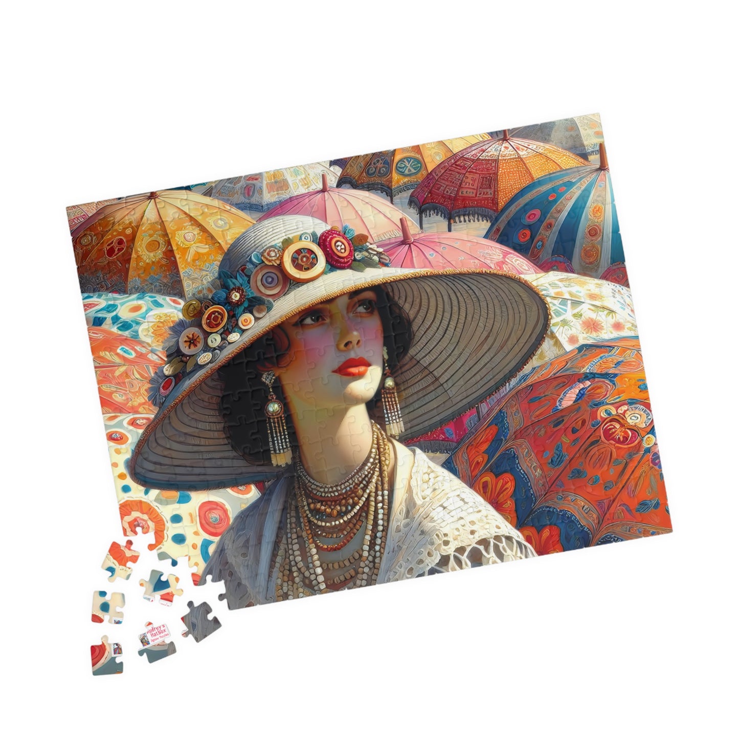 Parade of the Parasols Jigsaw Puzzle (110, 252, 520, 1014-piece). Pretty vintage scene. Fun family-friendly game, all ages