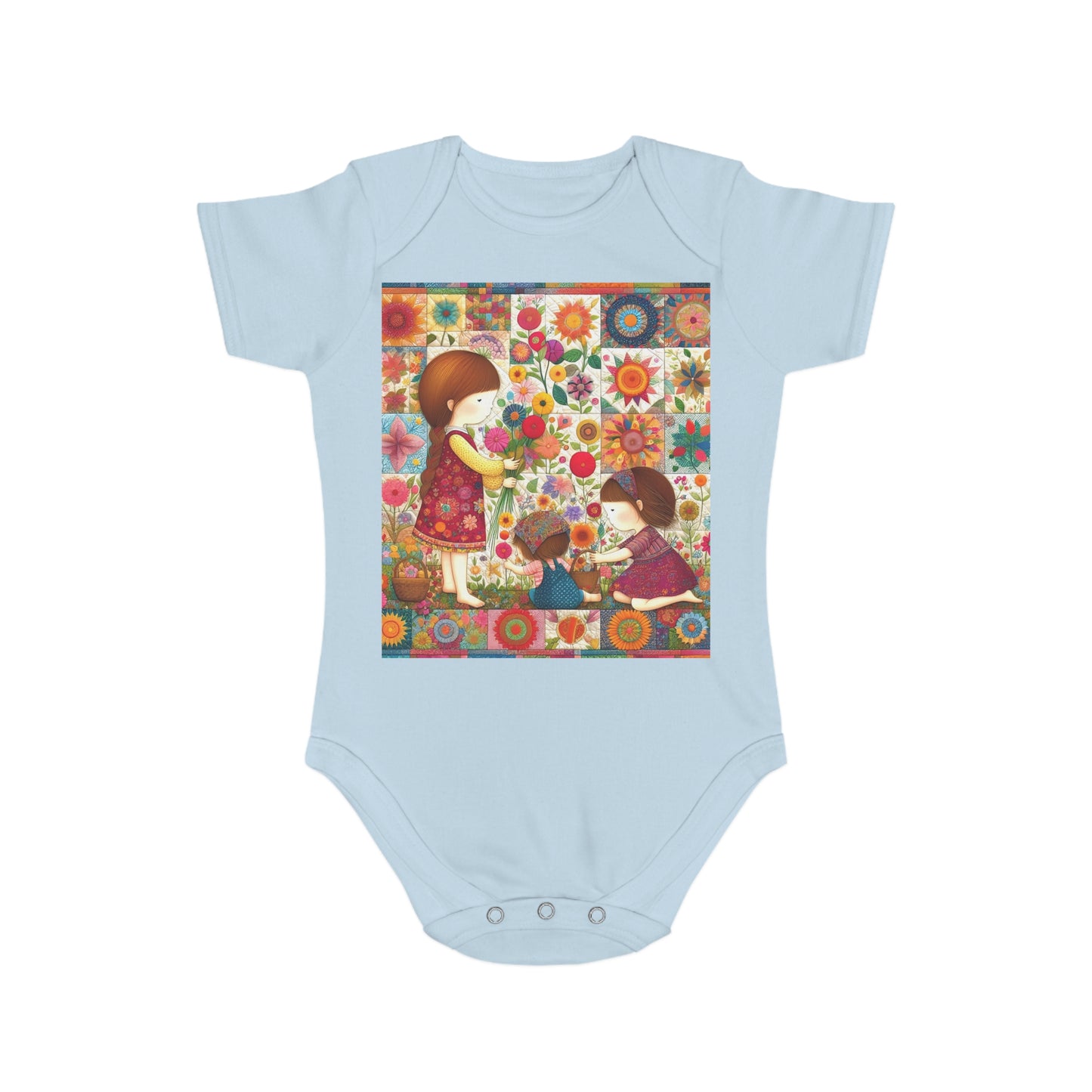 A Pretty Bunch - Short Sleeve Baby Bodysuit