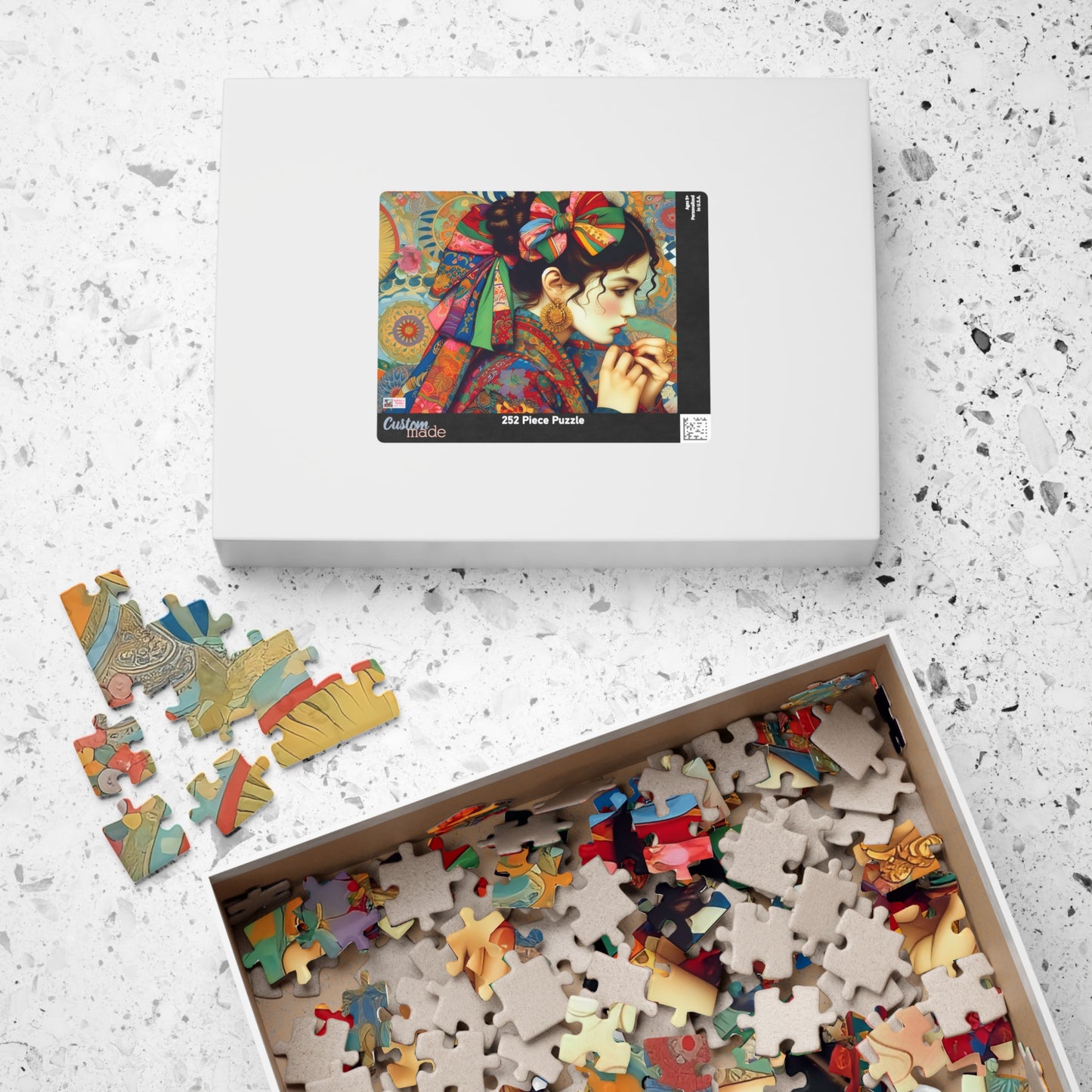 Ribbons and Bows Landscape Jigsaw Puzzle (110, 252, 520, 1014-piece). Pretty and Challenging Gift Idea, All Ages. Fun Family Game Activity.