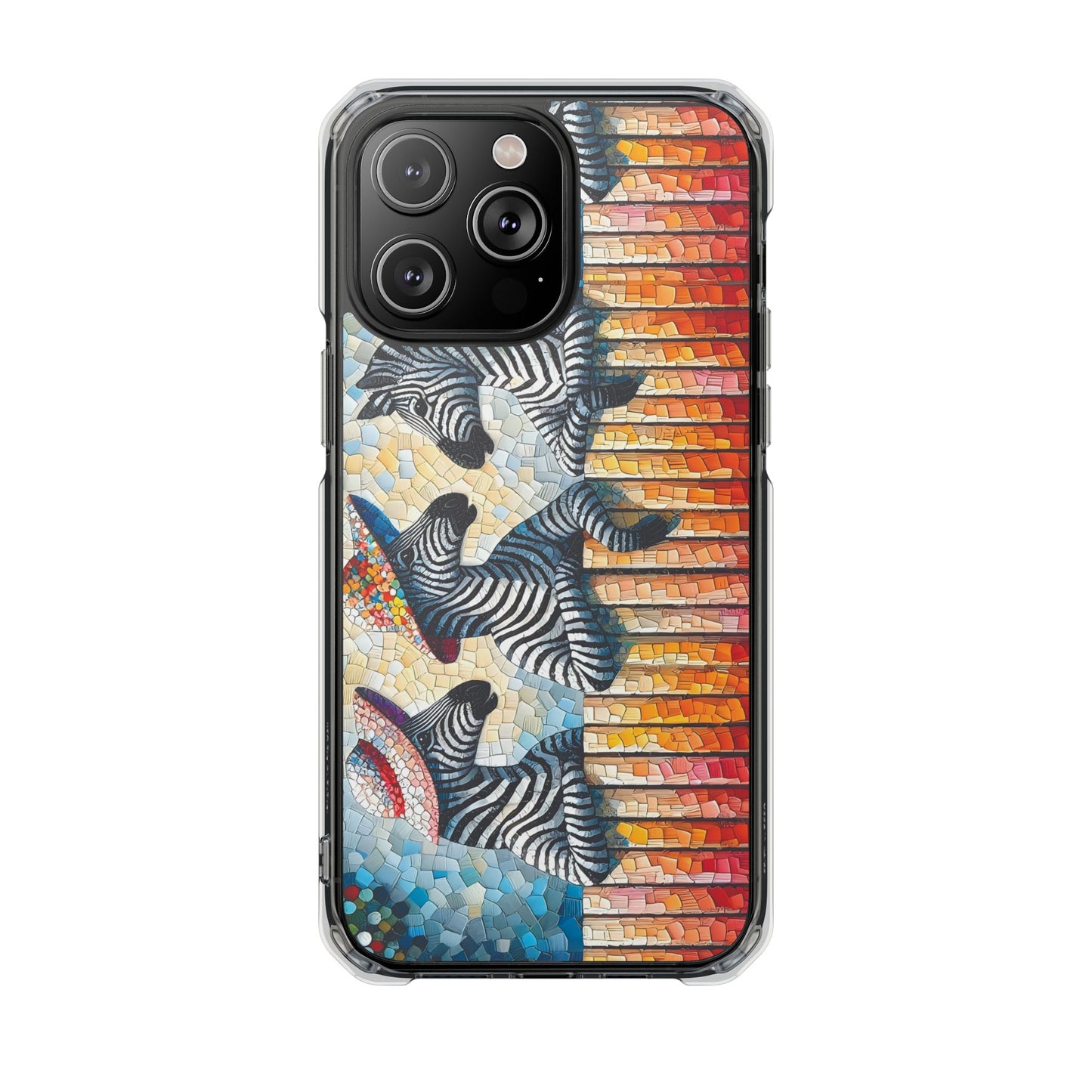 Zebras at the Back Fence Magnetic Clear Impact Cases