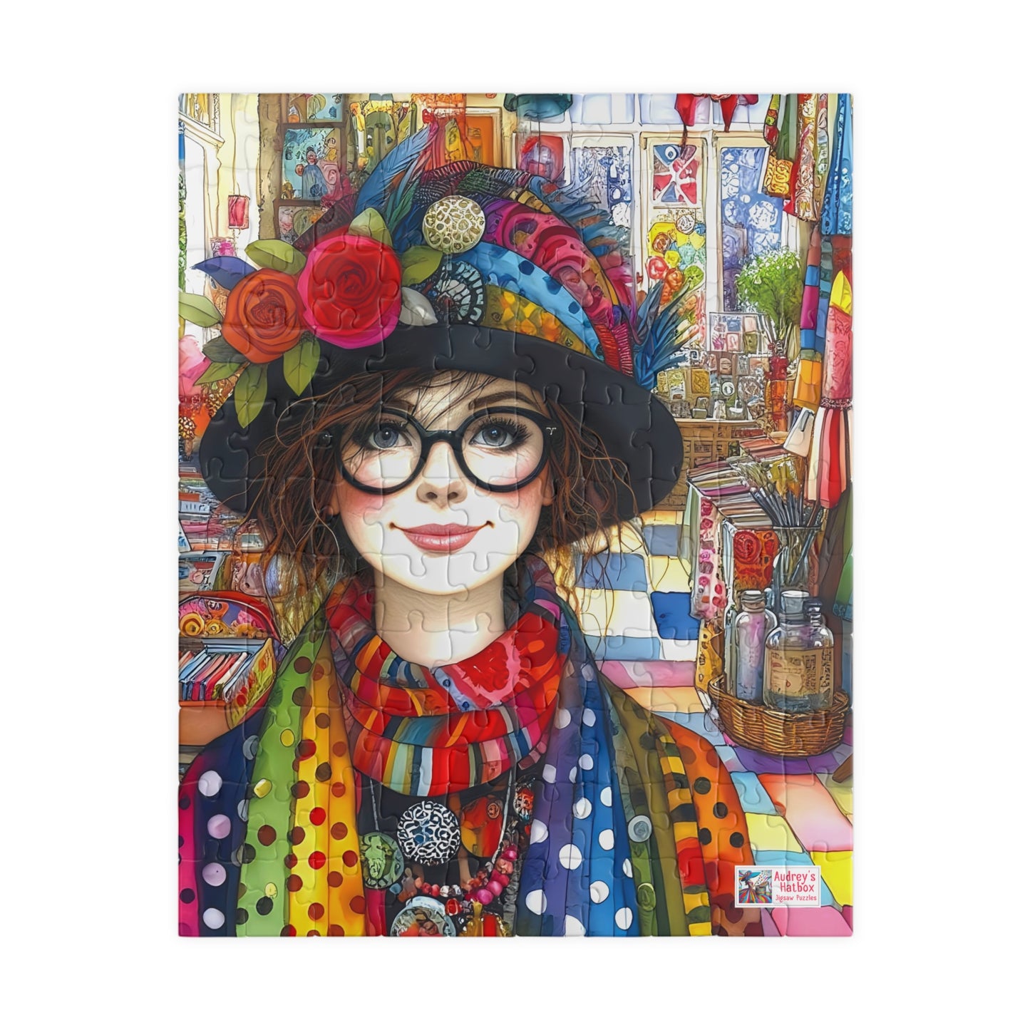 Quirky Treasures Jigsaw Puzzle (110, 252, 520, 1014-piece). Cute, fun. playful and quirky. Great gift idea. Family Game Activity. All Ages.