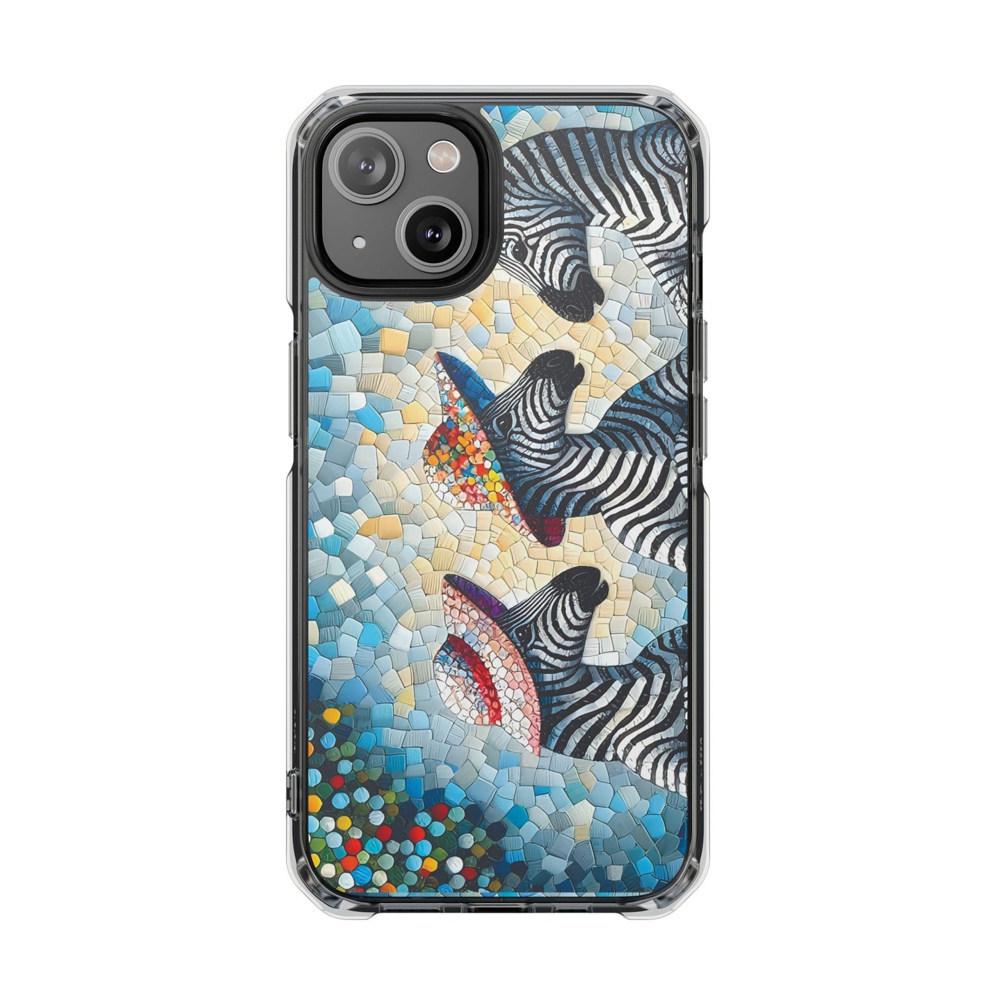 Zebras at the Back Fence Magnetic Clear Impact Cases