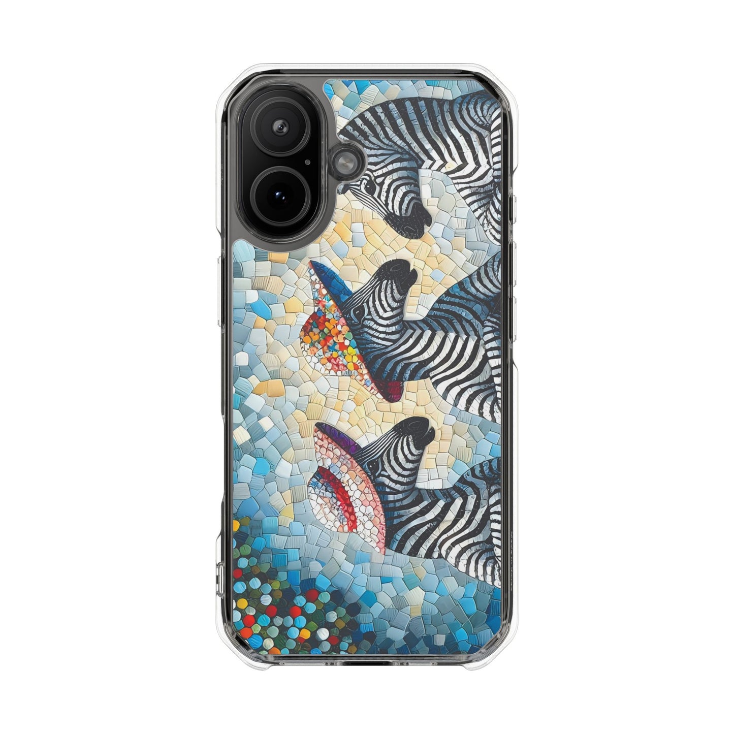 Zebras at the Back Fence Magnetic Clear Impact Cases