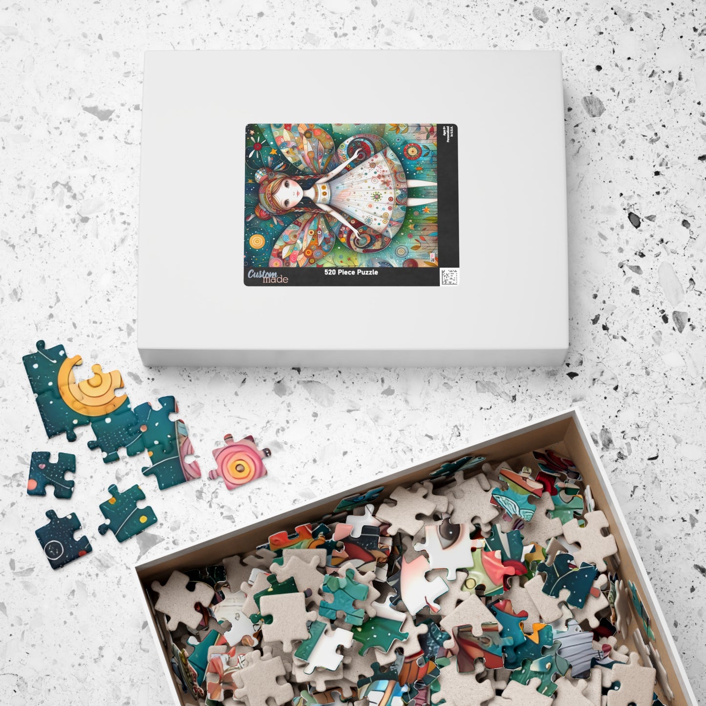 Boho Fairy Jigsaw Puzzle - 110, 252, 520, 1014-piece. Pretty, Whimsical Birthday Gift Idea. Tech-free and Fun Family Activity. Unique Charm