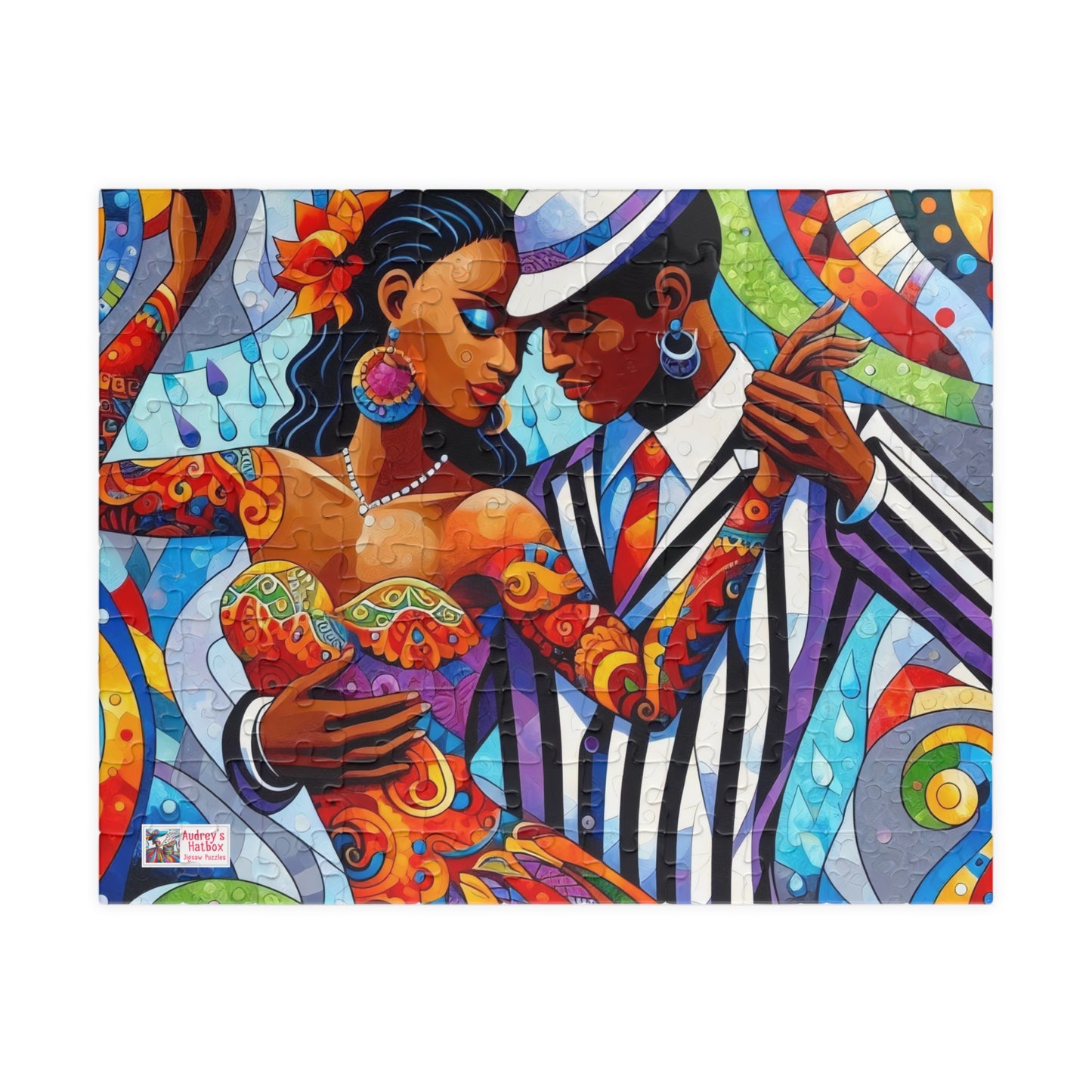 Sultry Tango Jigsaw Puzzle US: Intense Passionate Black Jazz Era Dancers (110-1014-piece)