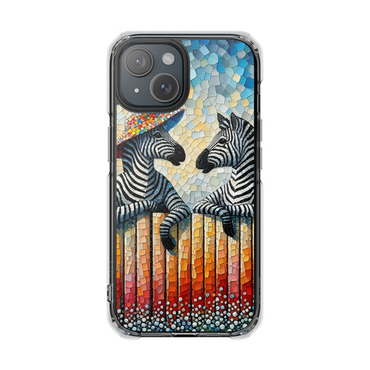 Zebras at the Back Fence - Magnetic Clear Impact Cases