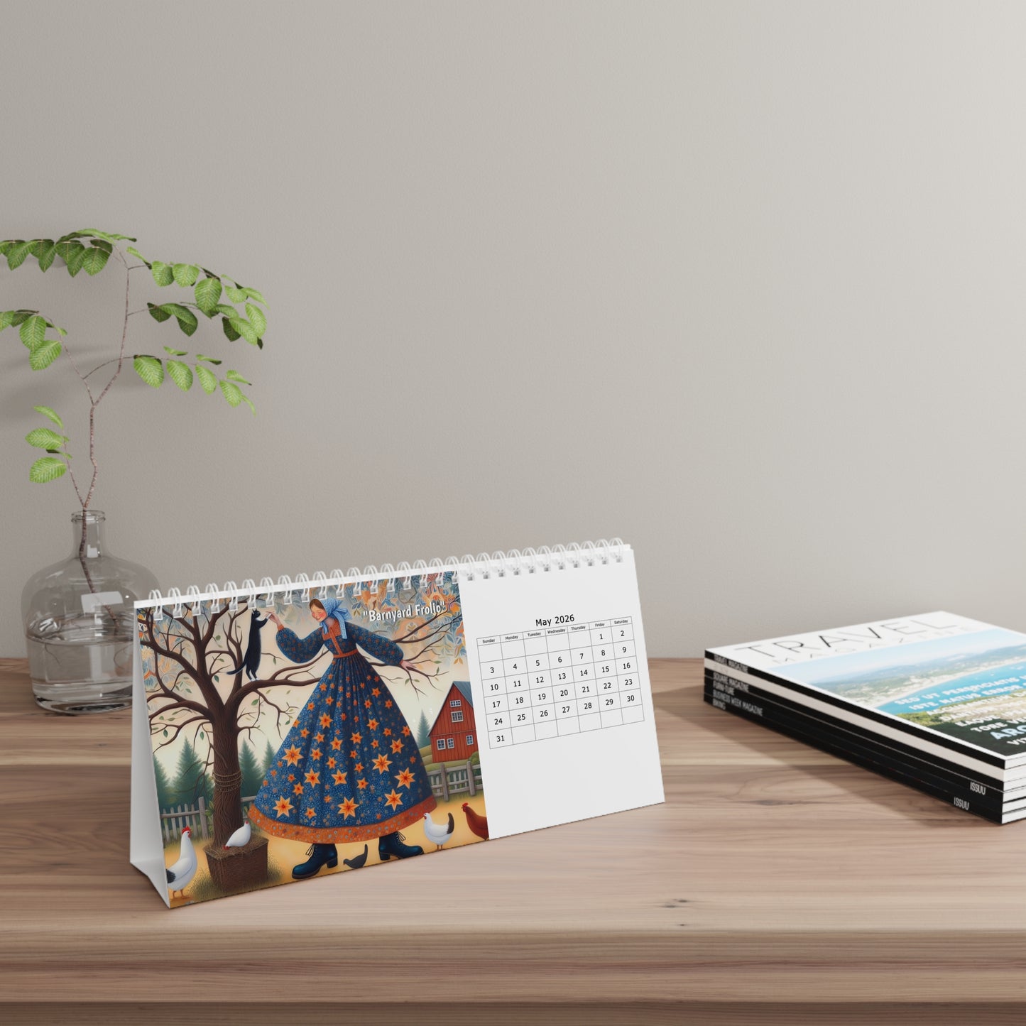Audrey's Hatbox 2026 Desk Calendar Australia - Decorate your Work Space with a Different Enchanting Image for Every Month