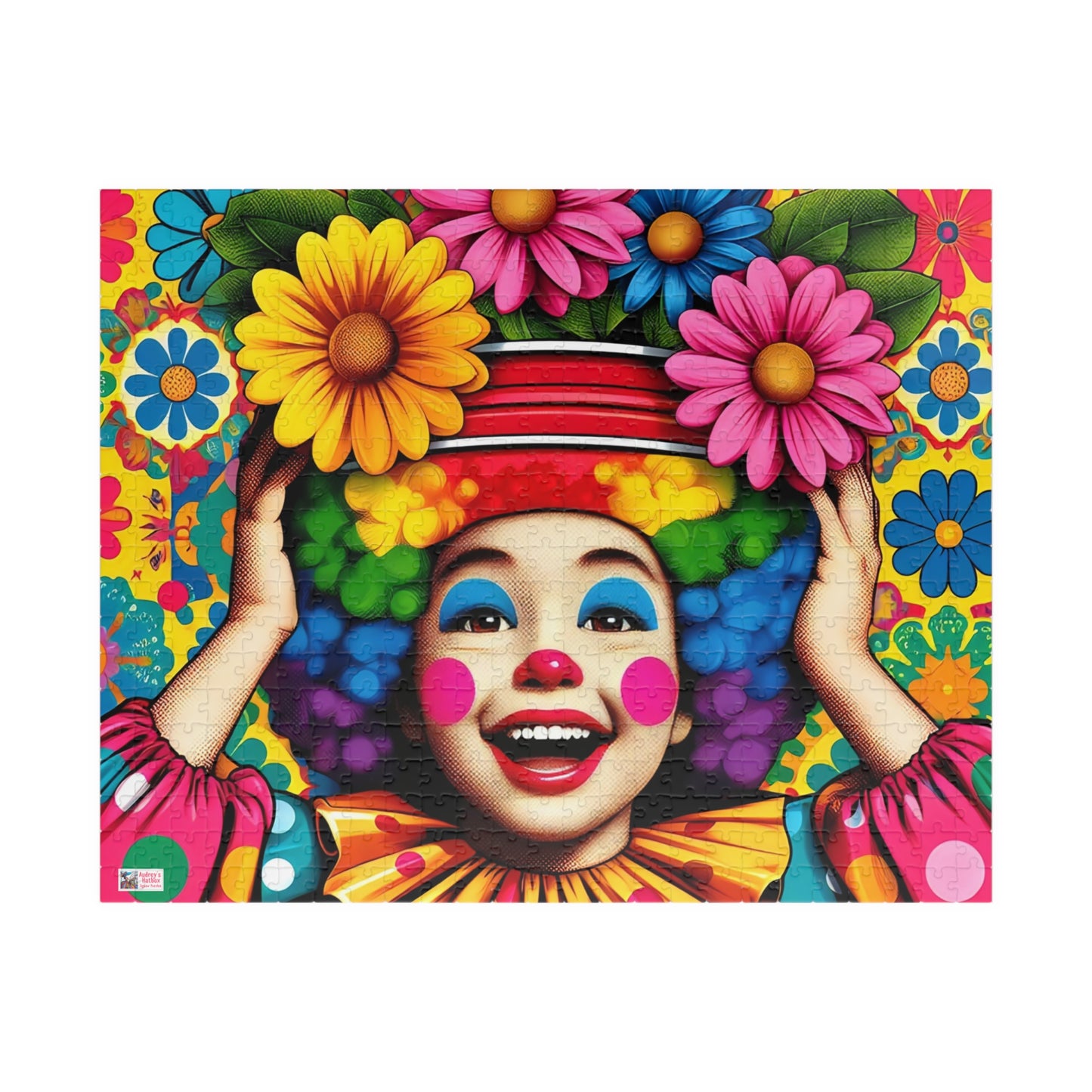 Little Miss Flowerpot Jigsaw Puzzle US: Colorful Child Clown, (110-1014-pieces)