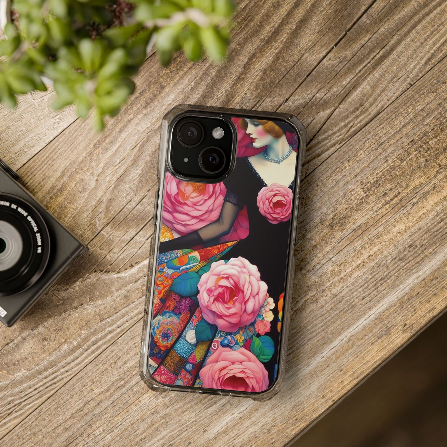 Lady of the Roses - Magnetic Clear Impact Cases