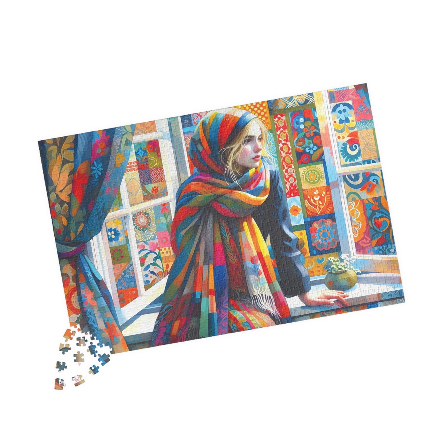 At The Windowsill Jigsaw Puzzle (110, 252, 520, 1014-piece). Unique, Whimsical, Challenging Family Fun. Pretty Birthday Gift Idea