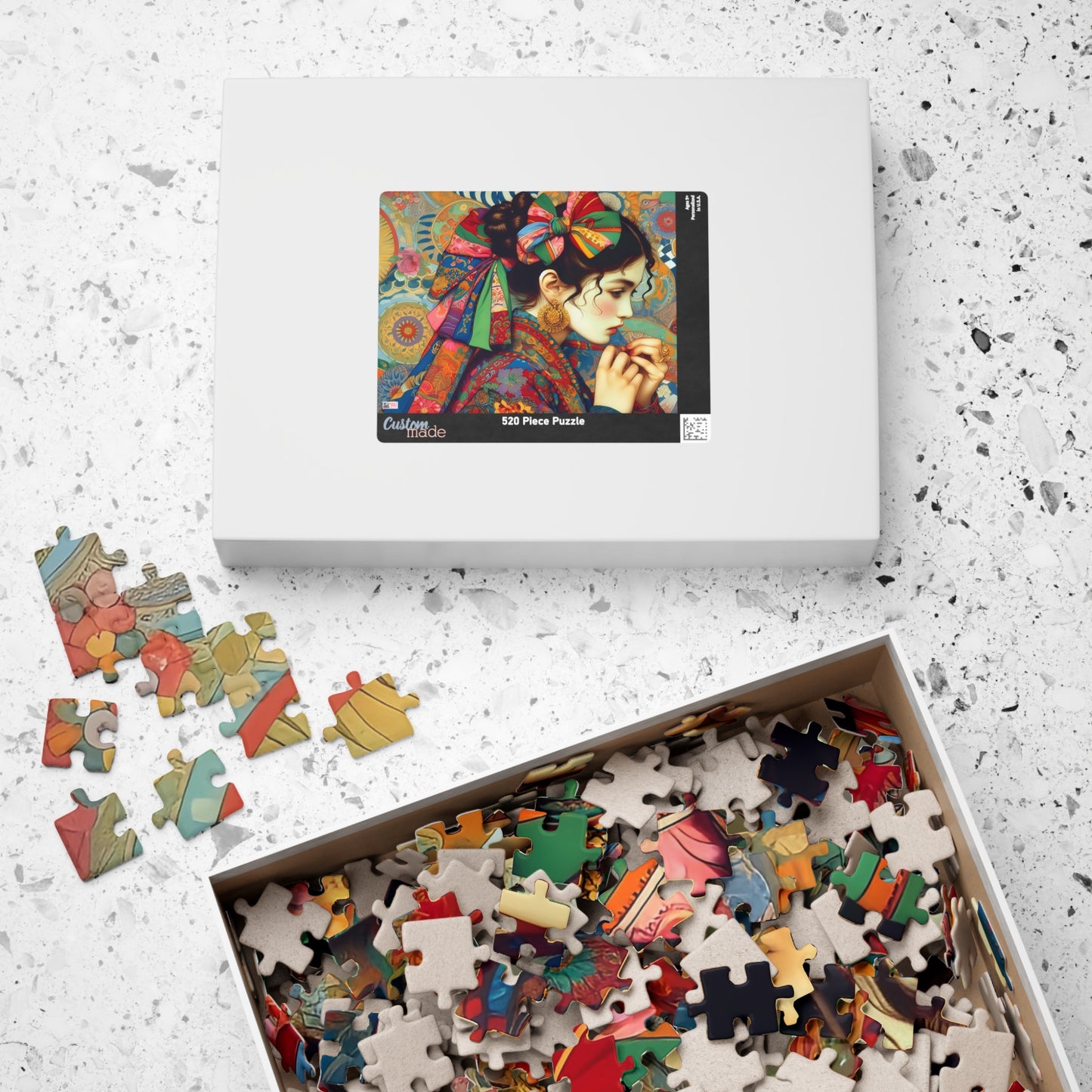 Ribbons and Bows Landscape Jigsaw Puzzle (110, 252, 520, 1014-piece). Pretty and Challenging Gift Idea, All Ages. Fun Family Game Activity.