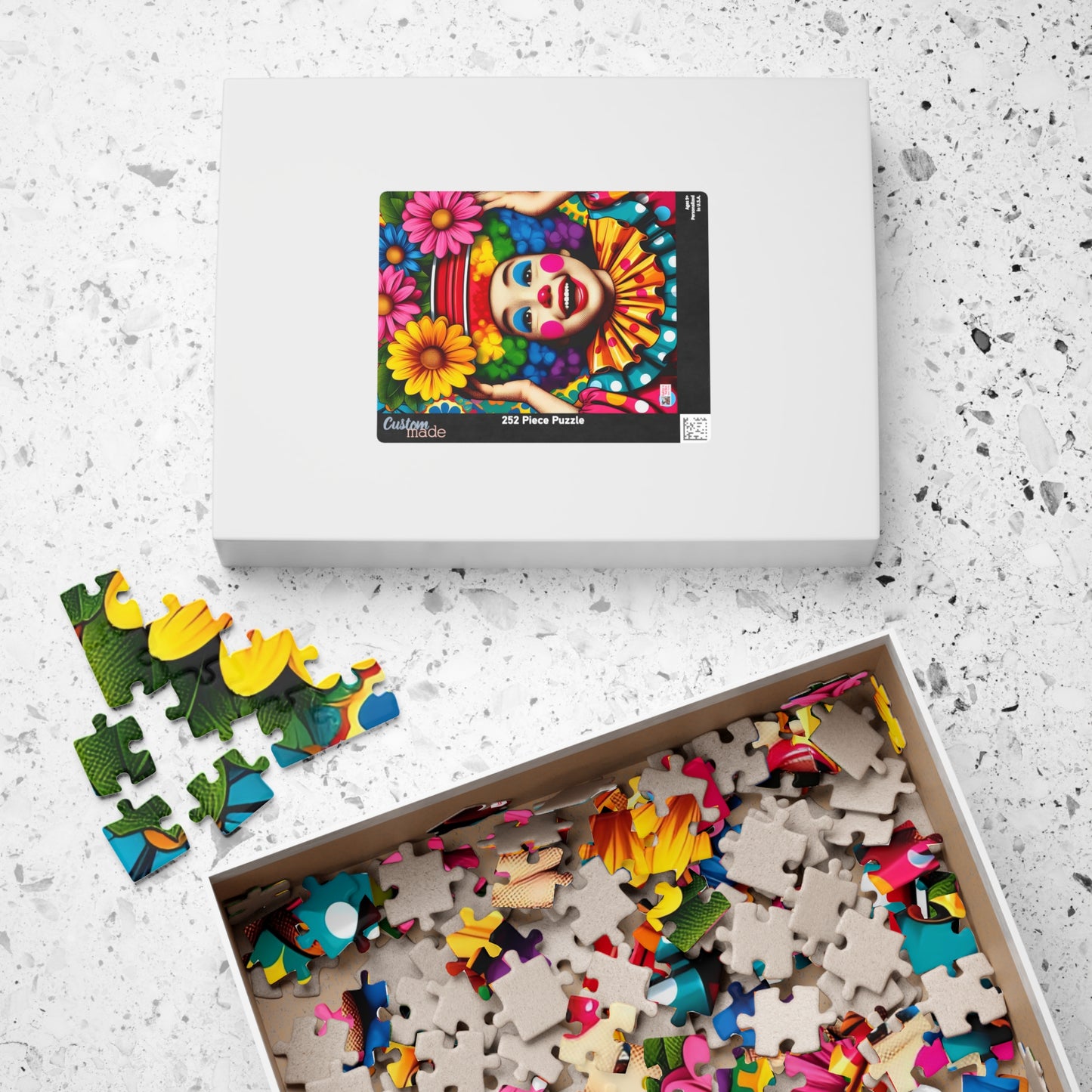 Little Miss Flowerpot Jigsaw Puzzle US: Colorful Child Clown, (110-1014-pieces)