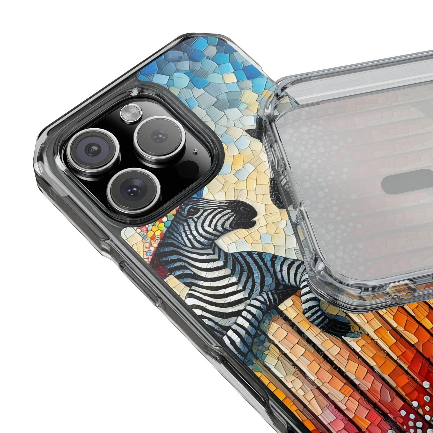 Zebras at the Back Fence - Magnetic Clear Impact Cases