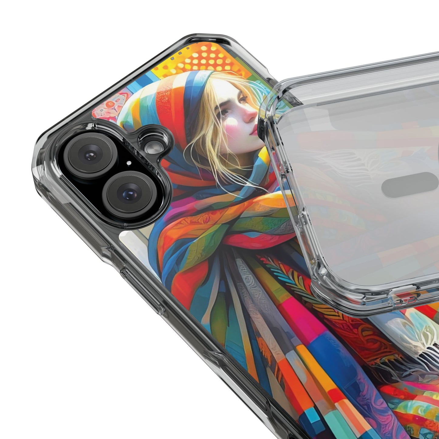 Rainbow Scarf - Magnetic Clear Impact Cases