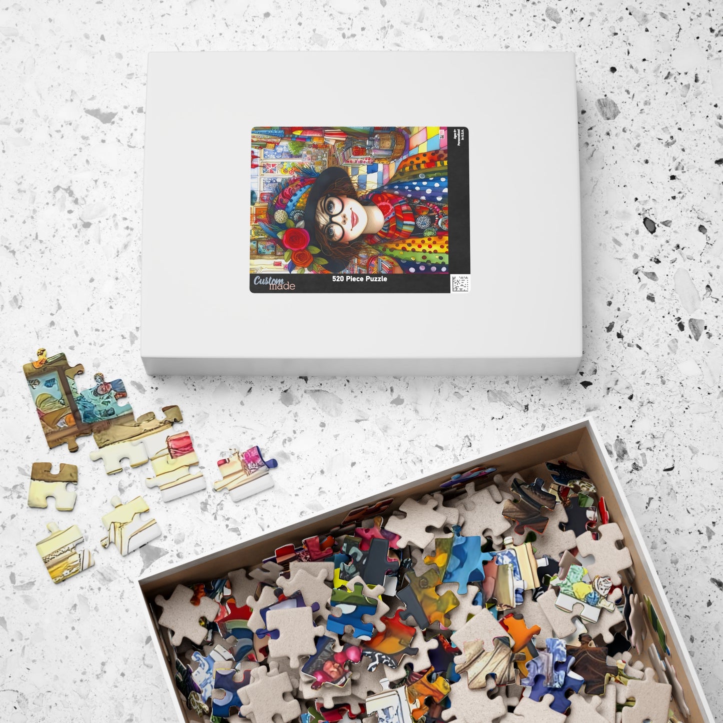 Quirky Treasures Jigsaw Puzzle (110, 252, 520, 1014-piece). Cute, fun. playful and quirky. Great gift idea. Family Game Activity. All Ages.