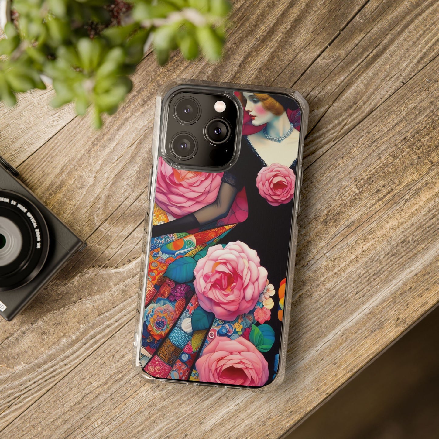 Lady of the Roses - Magnetic Clear Impact Cases