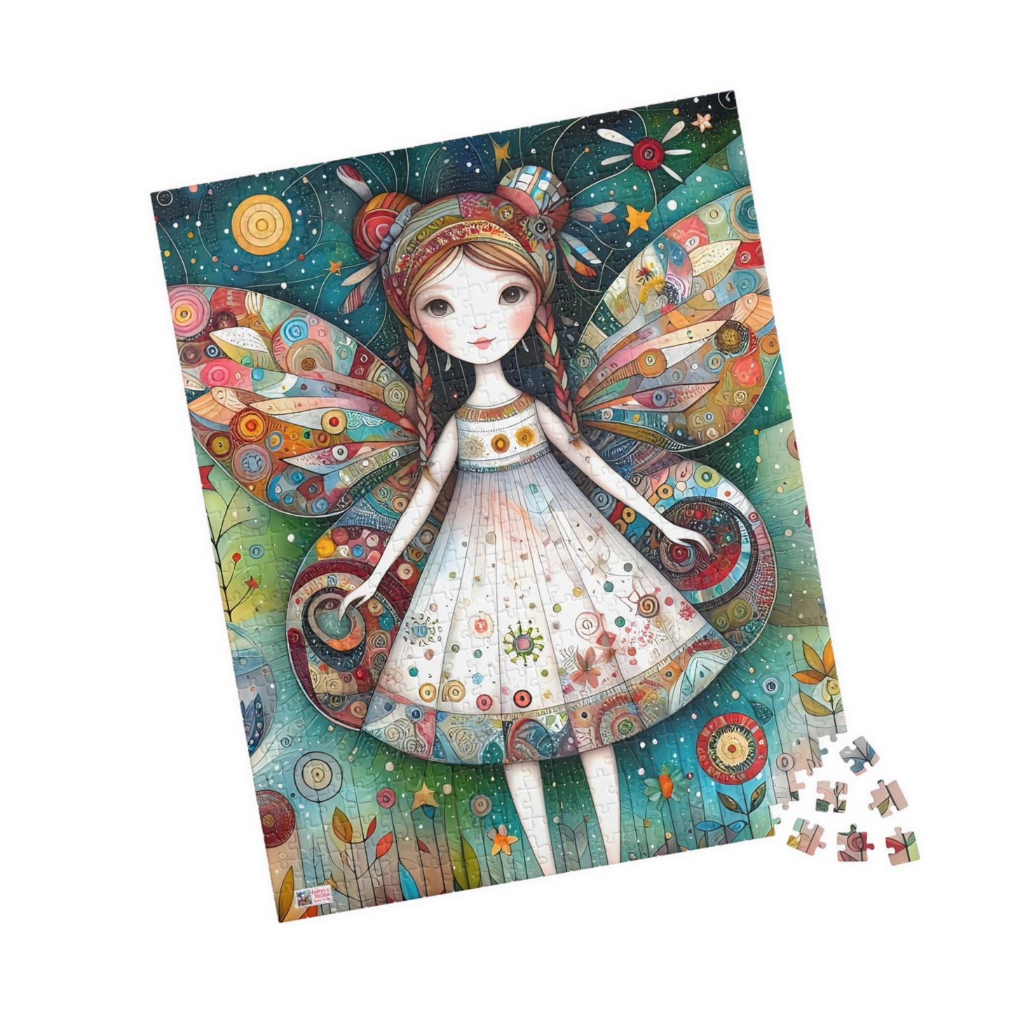 Boho Fairy Jigsaw Puzzle - 110, 252, 520, 1014-piece. Pretty, Whimsical Birthday Gift Idea. Tech-free and Fun Family Activity. Unique Charm