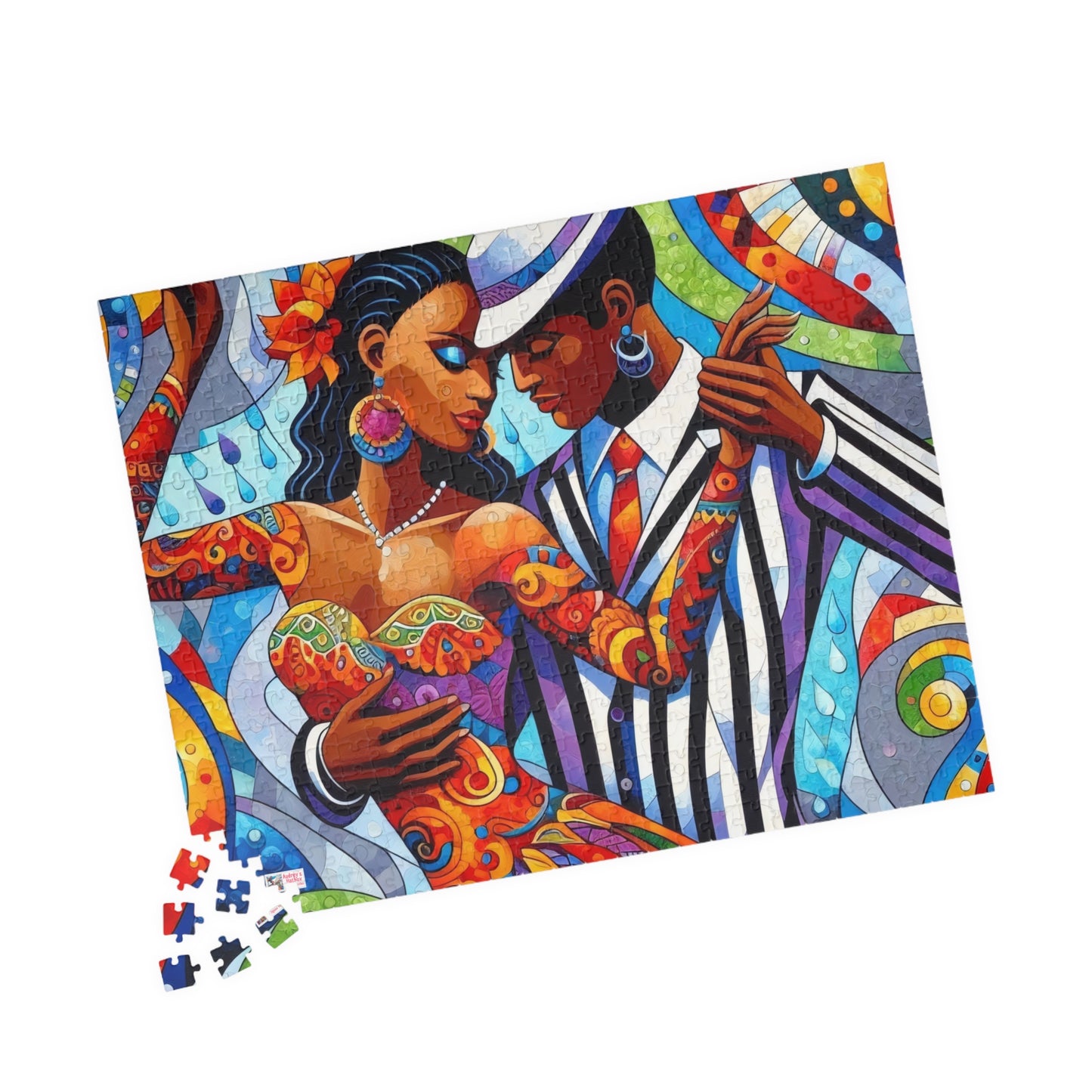 Sultry Tango Jigsaw Puzzle US: Intense Passionate Black Jazz Era Dancers (110-1014-piece)