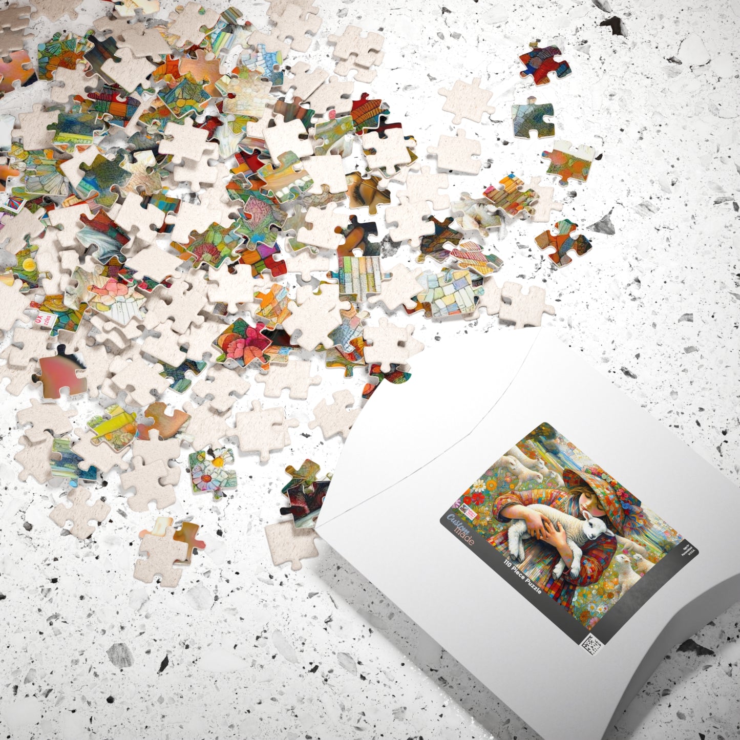 The Lost Lamb Jigsaw Puzzle (110, 252, 520, 1014-piece). Adorable, joyous and heartwarming. Great gift idea. Family Game Activity. All Ages.