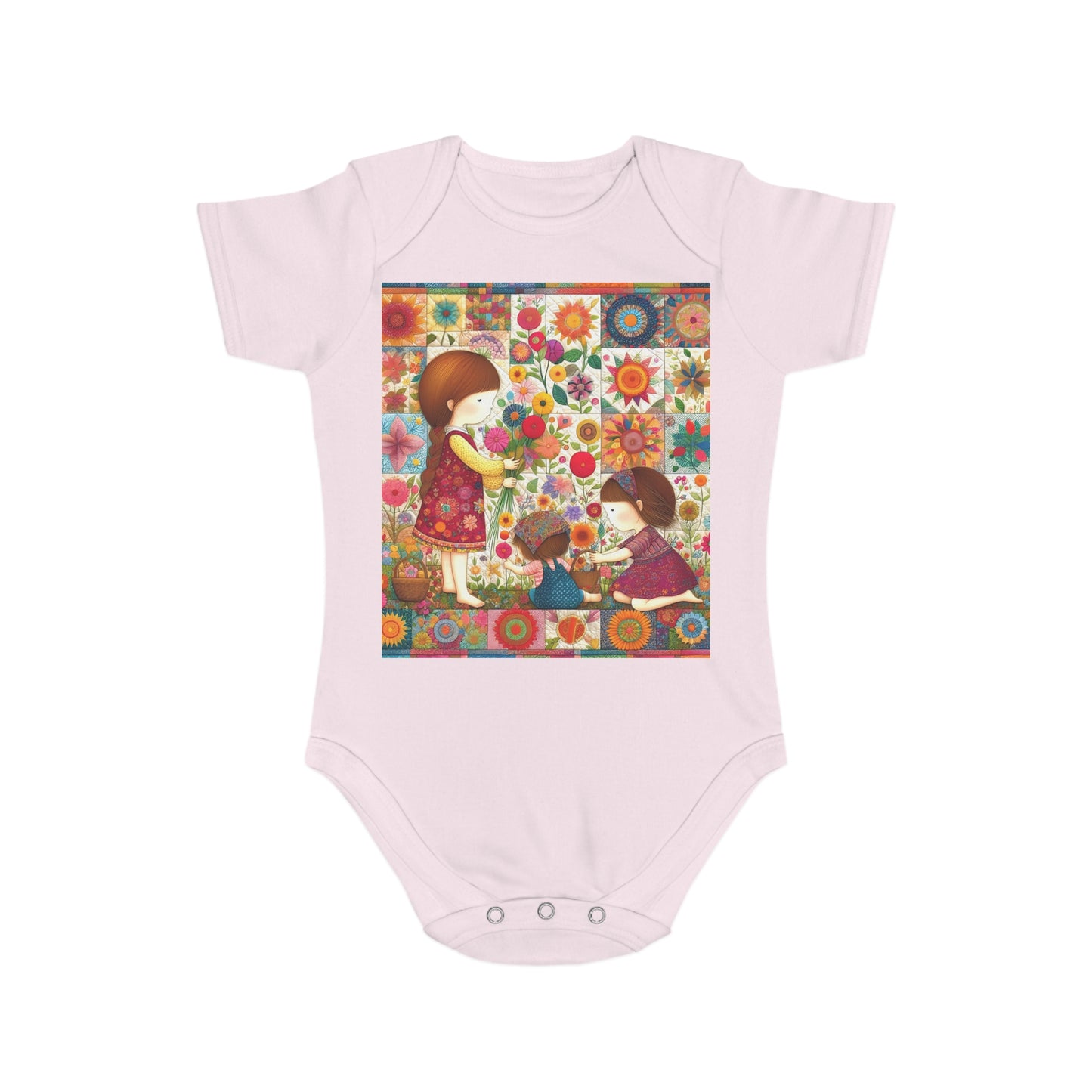 A Pretty Bunch - Short Sleeve Baby Bodysuit