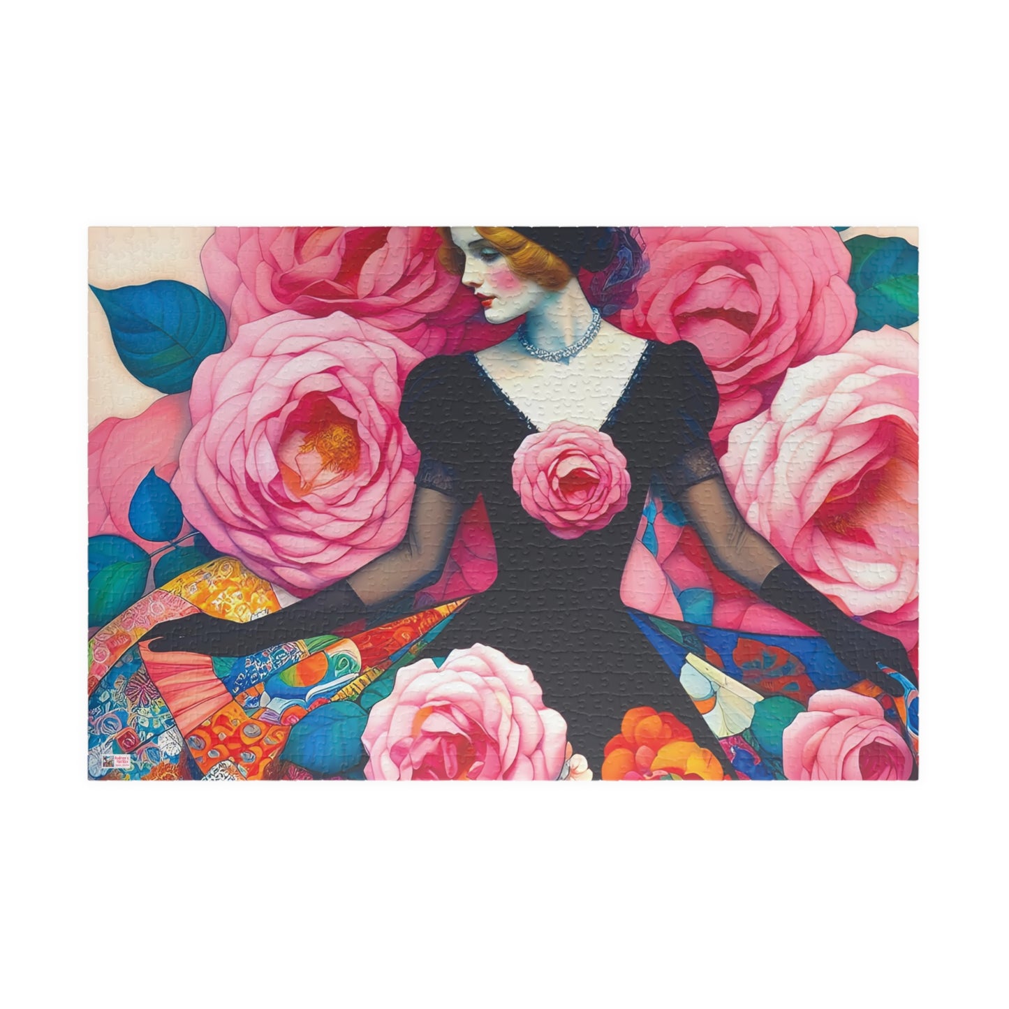 Lady of the Roses Jigsaw Puzzle (110, 252, 520, 1014-piece). Charming Vintage, Whimsical and Pretty Gift Idea for Birthdays, Patients
