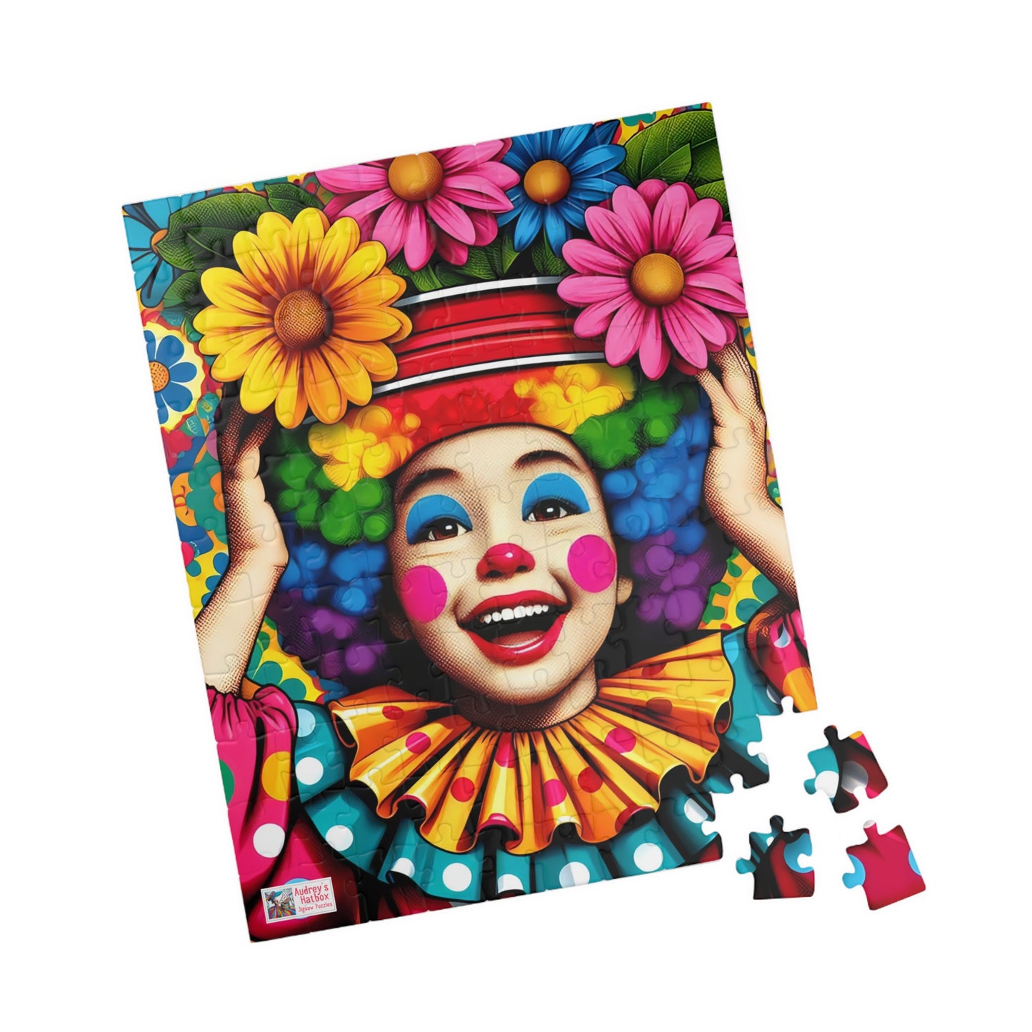 Little Miss Flowerpot Jigsaw Puzzle US: Colorful Child Clown, (110-1014-pieces)