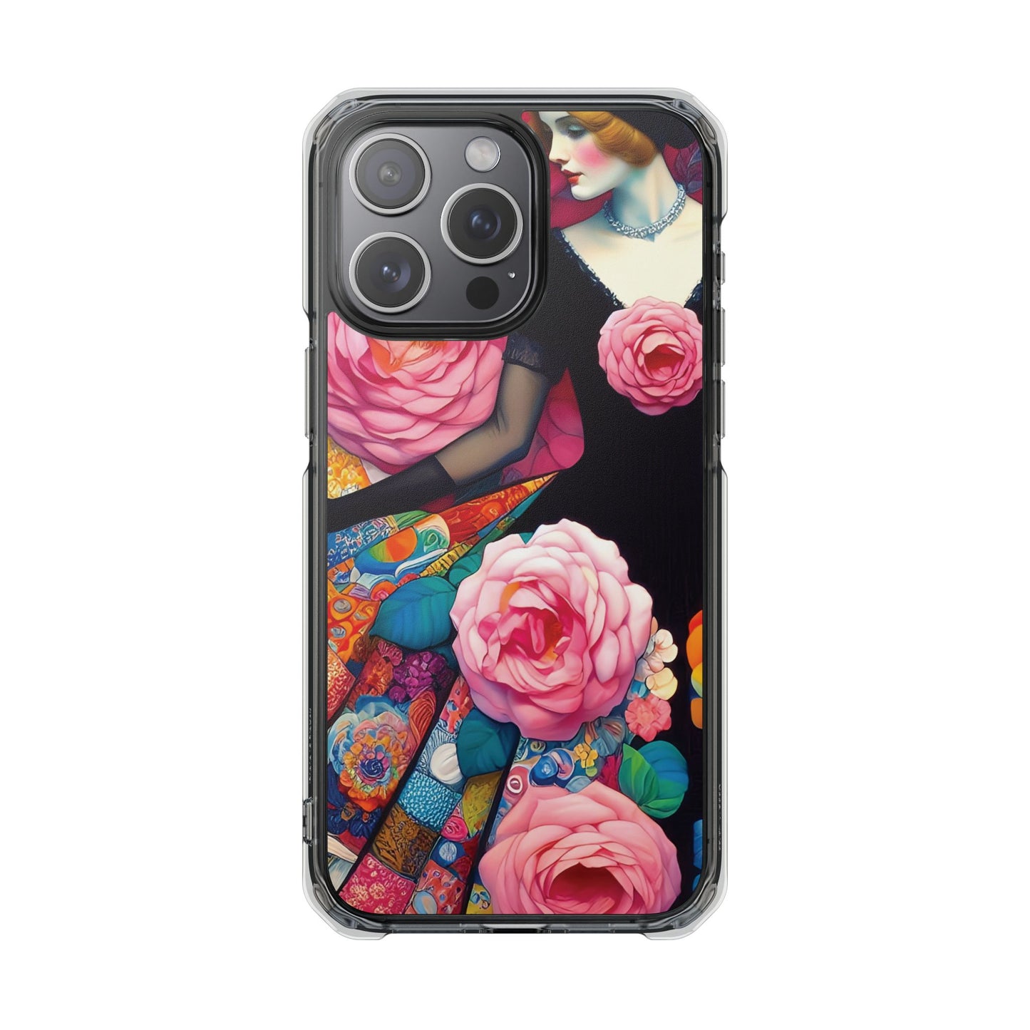 Lady of the Roses - Magnetic Clear Impact Cases
