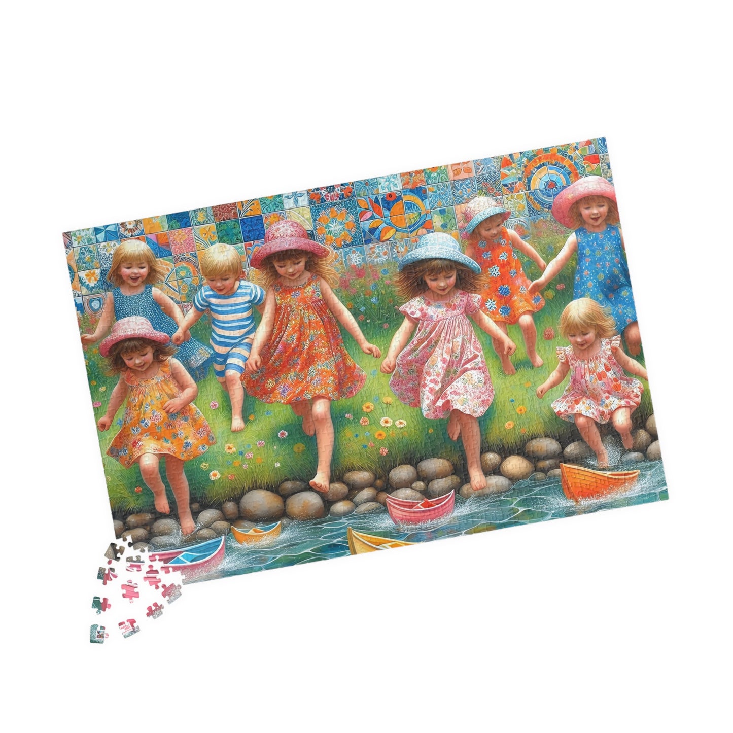 Summer Days Jigsaw Puzzle (110, 252, 520, 1014-Piece). Fun gift idea or family game, suits any age. Childhood nostalgia, patterns, colours