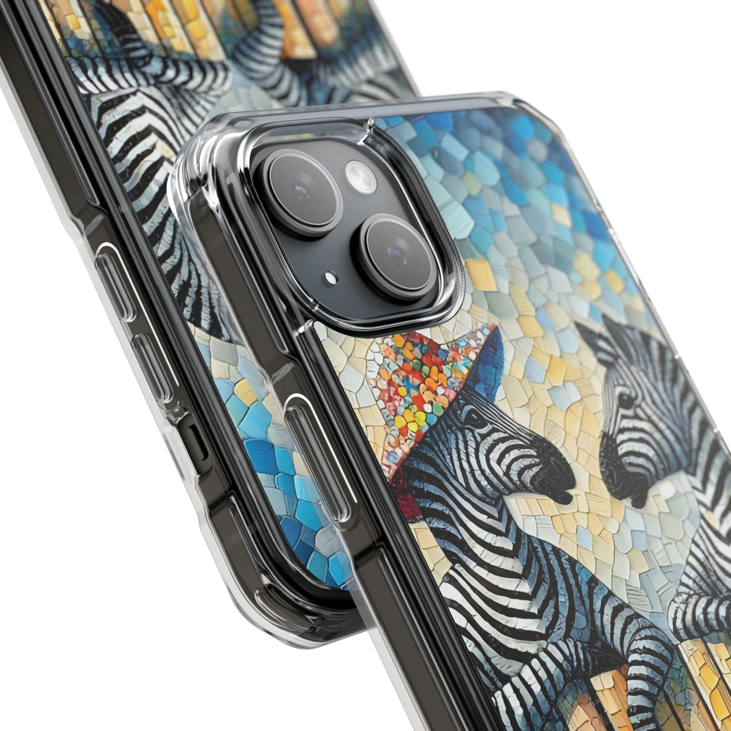 Zebras at the Back Fence - Magnetic Clear Impact Cases