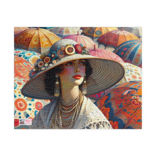 Parade of the Parasols Jigsaw Puzzle (110, 252, 520, 1014-piece). Pretty vintage scene. Fun family-friendly game, all ages