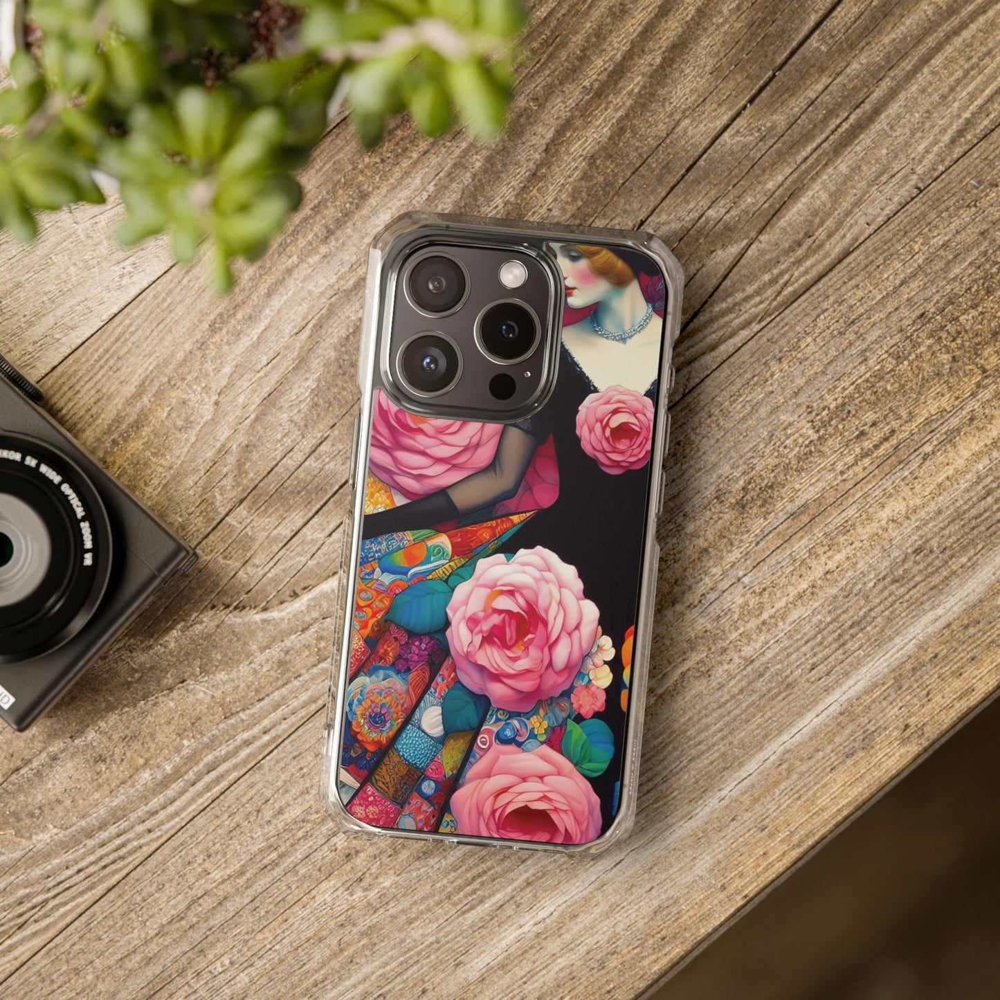 Lady of the Roses - Magnetic Clear Impact Cases