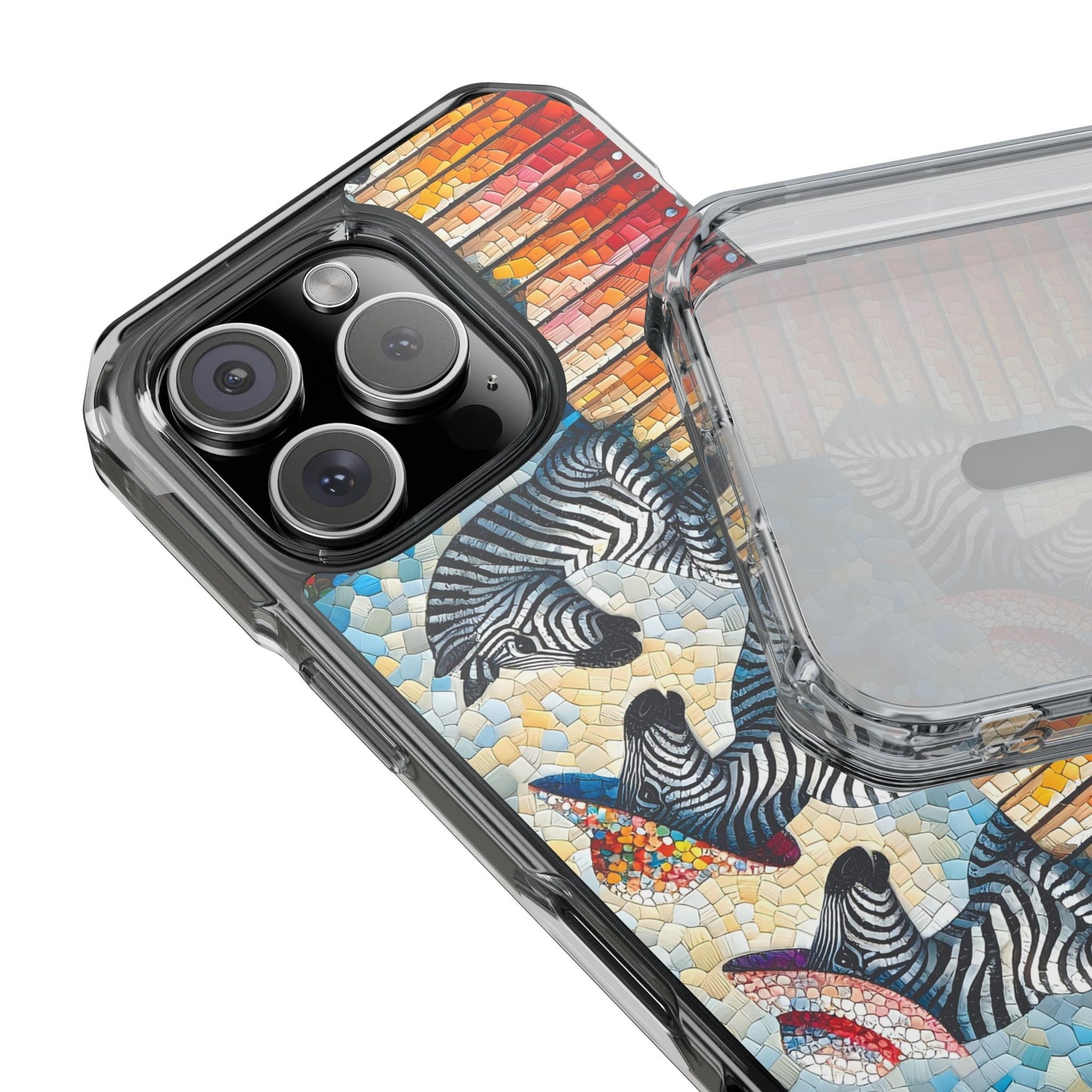 Zebras at the Back Fence Magnetic Clear Impact Cases
