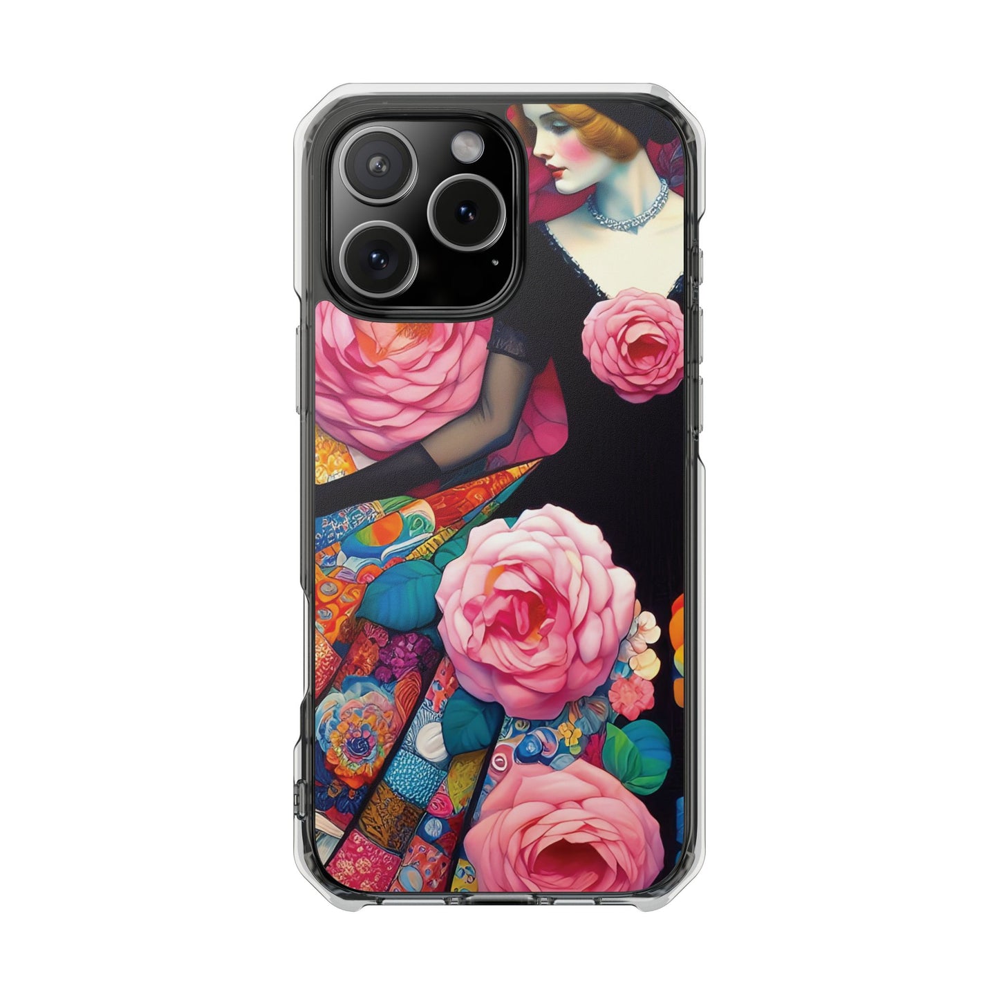 Lady of the Roses - Magnetic Clear Impact Cases