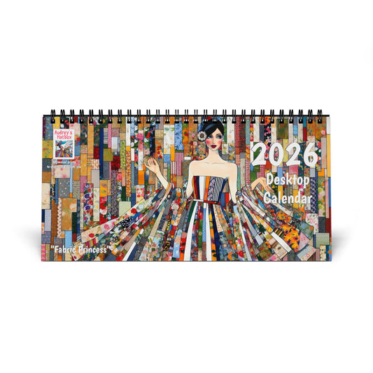 Audrey's Hatbox 2026 Desk Calendar USA - Decorate your Work Space with a Different Enchanting Image for Every Month
