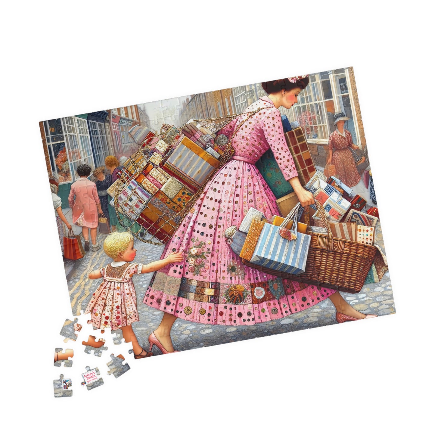 Shopping is my Cardio Jigsaw Puzzle (110, 252, 520, 1014-piece). Challenging Vintage Fun. Gift Idea, All Ages. Family Game Activity.